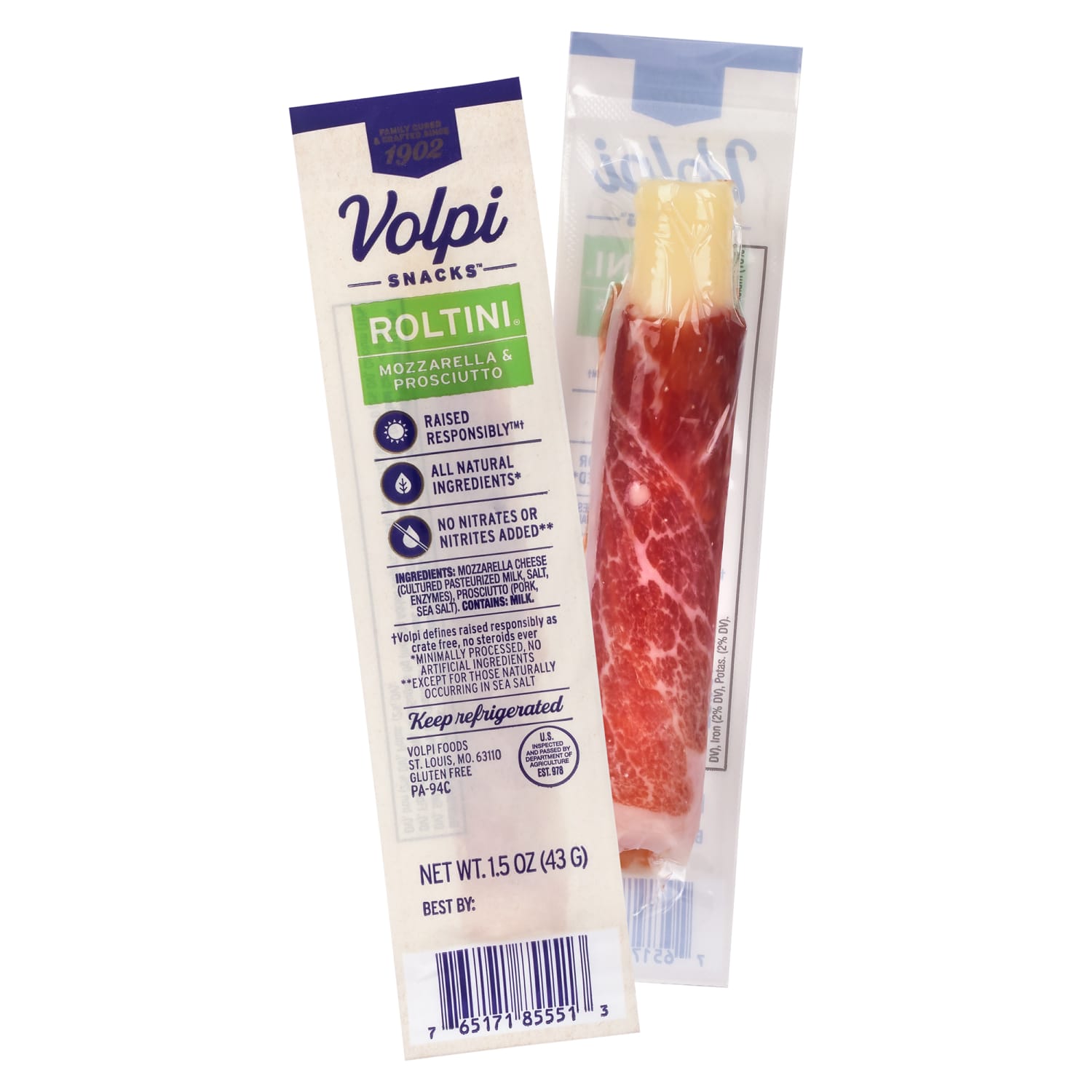 Volpi Roltini Singles, Prosciutto And Mozzarella, 1.5 Oz, 12 Singles Per Pack, Case Of 2 Packs - Image 4