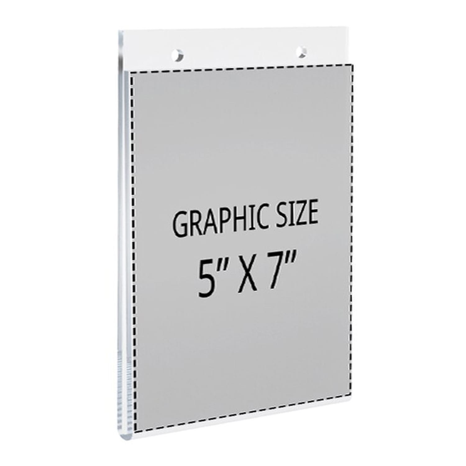 Azar Displays Wall-Mount U-Frame Acrylic Sign Holders, 7in x 5in, Clear, Pack Of 10 - Image 3