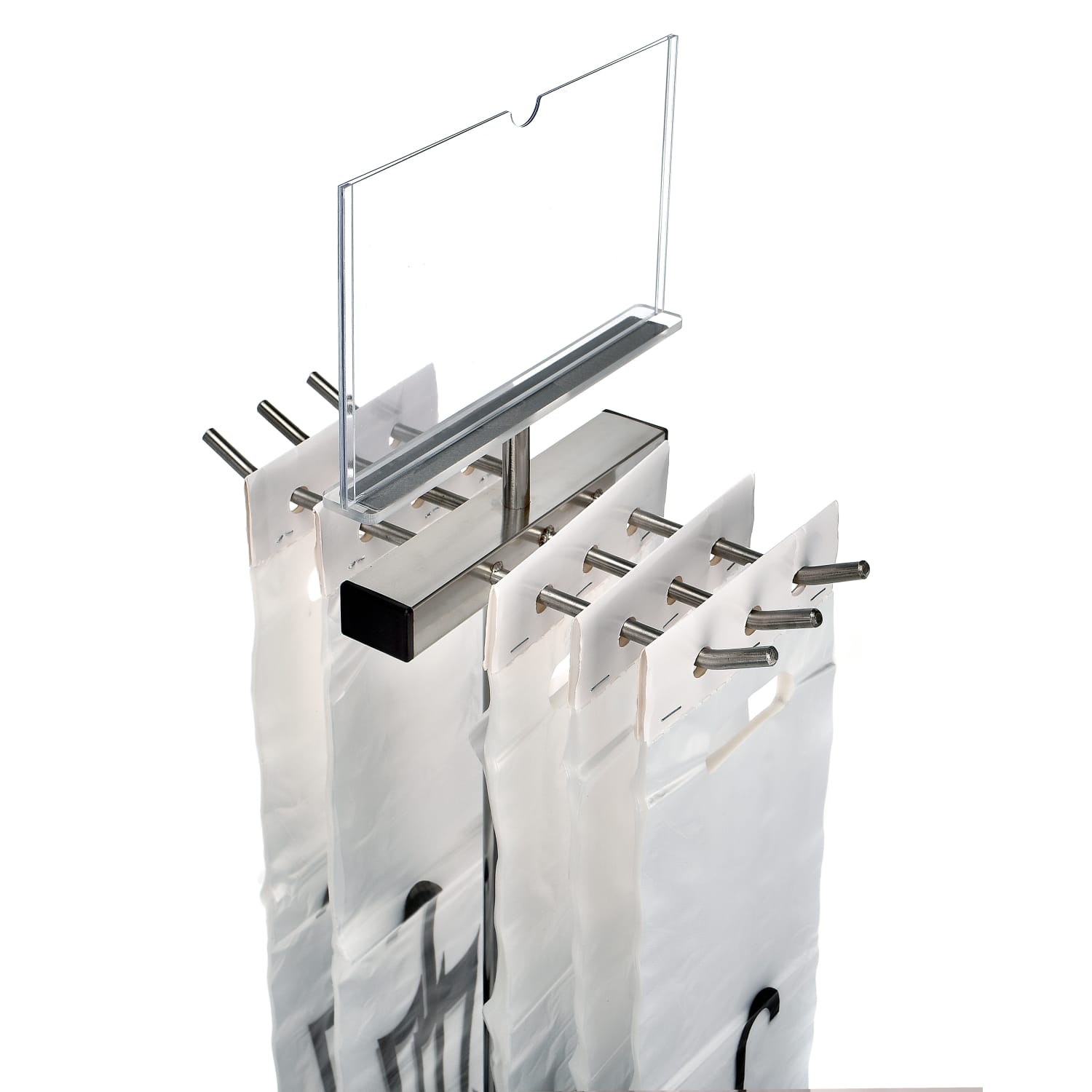 Alpine Industries Wet Umbrella Bag Wrapper Stand, 48inH x 12inW x 12inD, Silver - Image 5