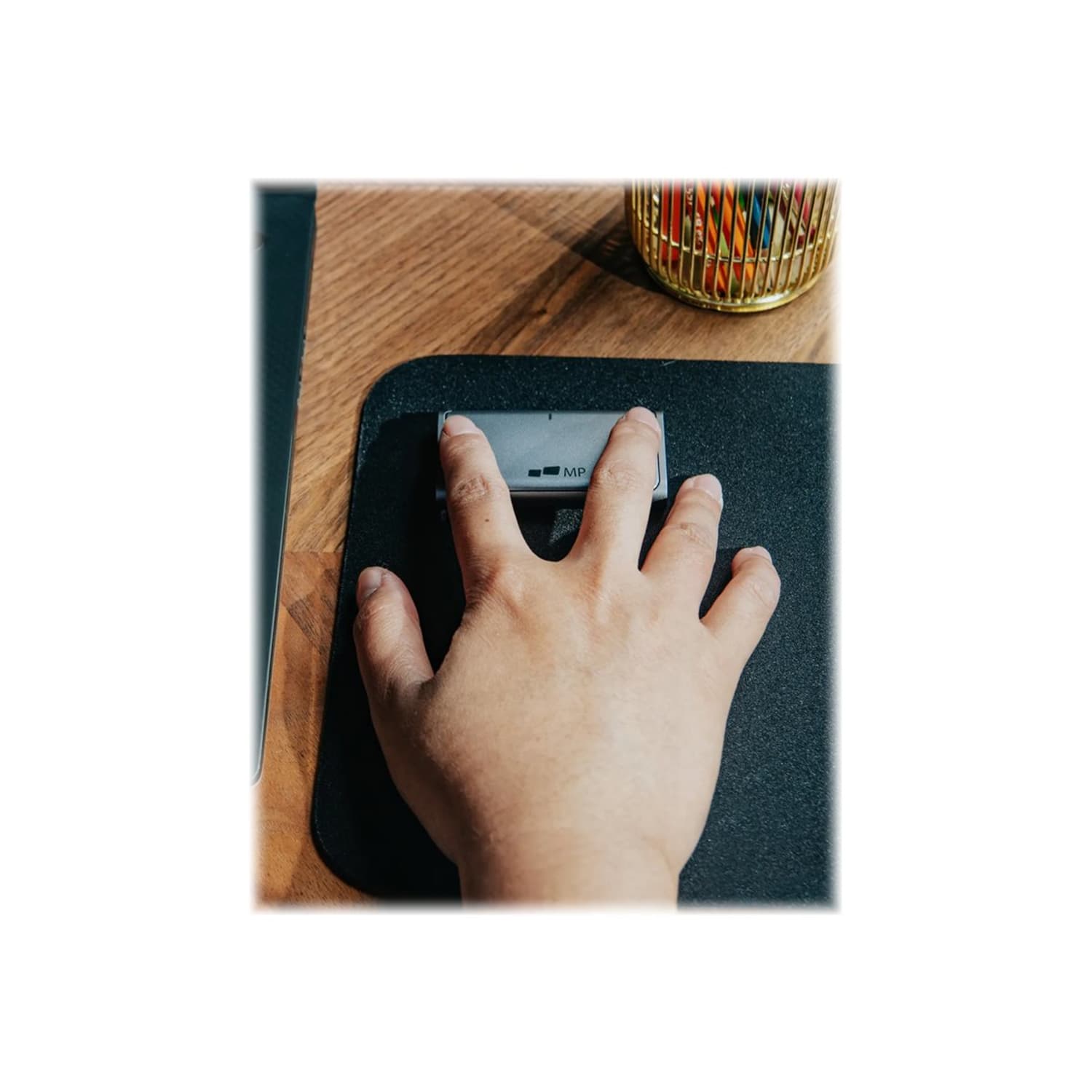 Mobile Pixels Mouse/Presentation Pointer - Travel Mouse - Wireless - Bluetooth - Gray - TouchPad - Small Hand/Palm Size - Image 4