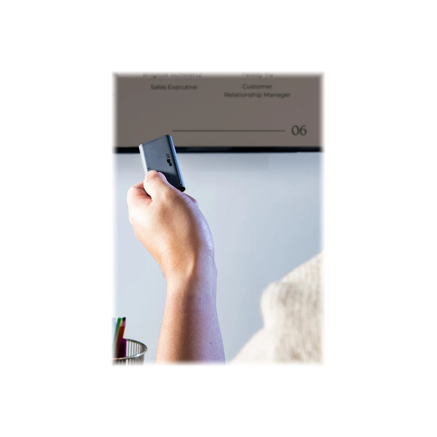 Mobile Pixels Mouse/Presentation Pointer - Travel Mouse - Wireless - Bluetooth - Gray - TouchPad - Small Hand/Palm Size - Image 6