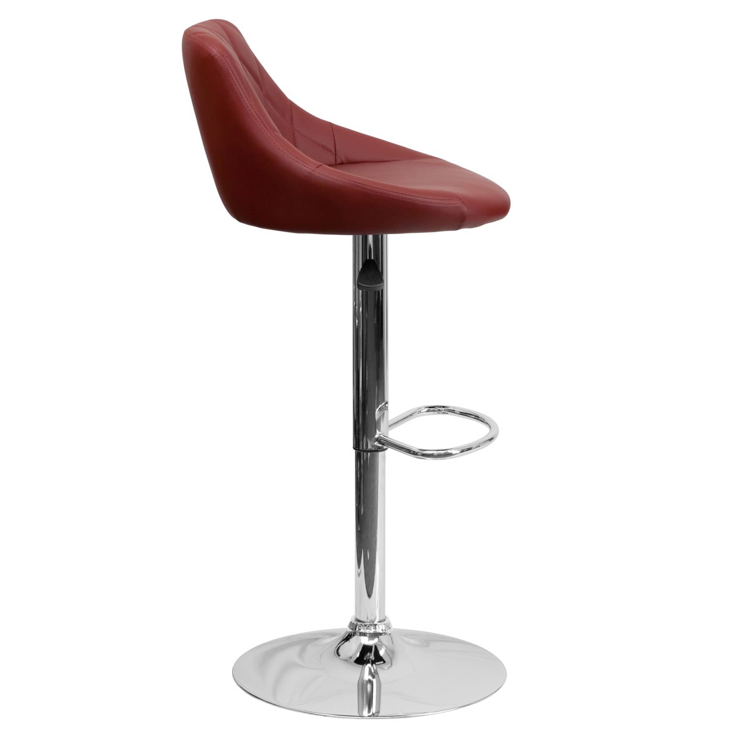 Flash Furniture Contemporary Vinyl Bucket Seat Adjustable Height Barstool with Diamond Pattern Back and Chrome Base Burgundy PopularChairscom Flash Furniture Contemporary Vinyl Bucket Seat Adjustable Height Barstool with Diamond Pattern Back and Chrome Base Burgundy PopularChairscom
