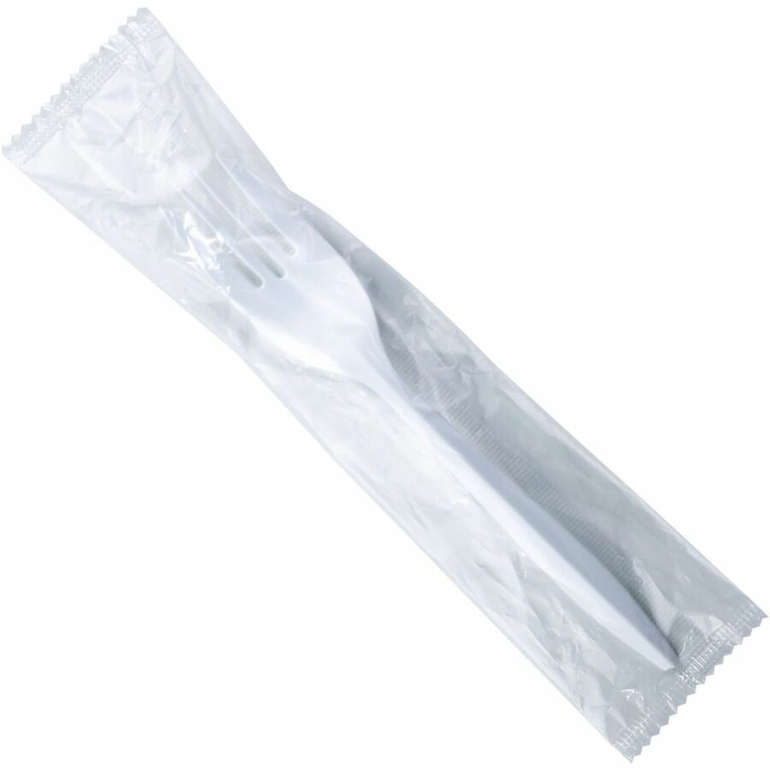Genuine Joe Individually Wrapped Fork - 1 Piece(s) - Fork - 1 x Fork - Disposable - White - 1000 / Carton - Image 6