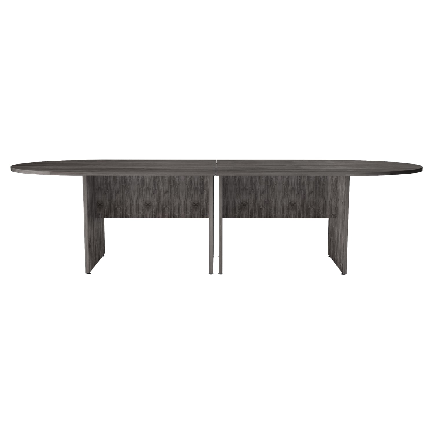 Inval IVA ProSeries Racetrack Oval Conference Table, 29 9/16 H x 120inW x 47 1/16inD, Smoke Oak - Image 3