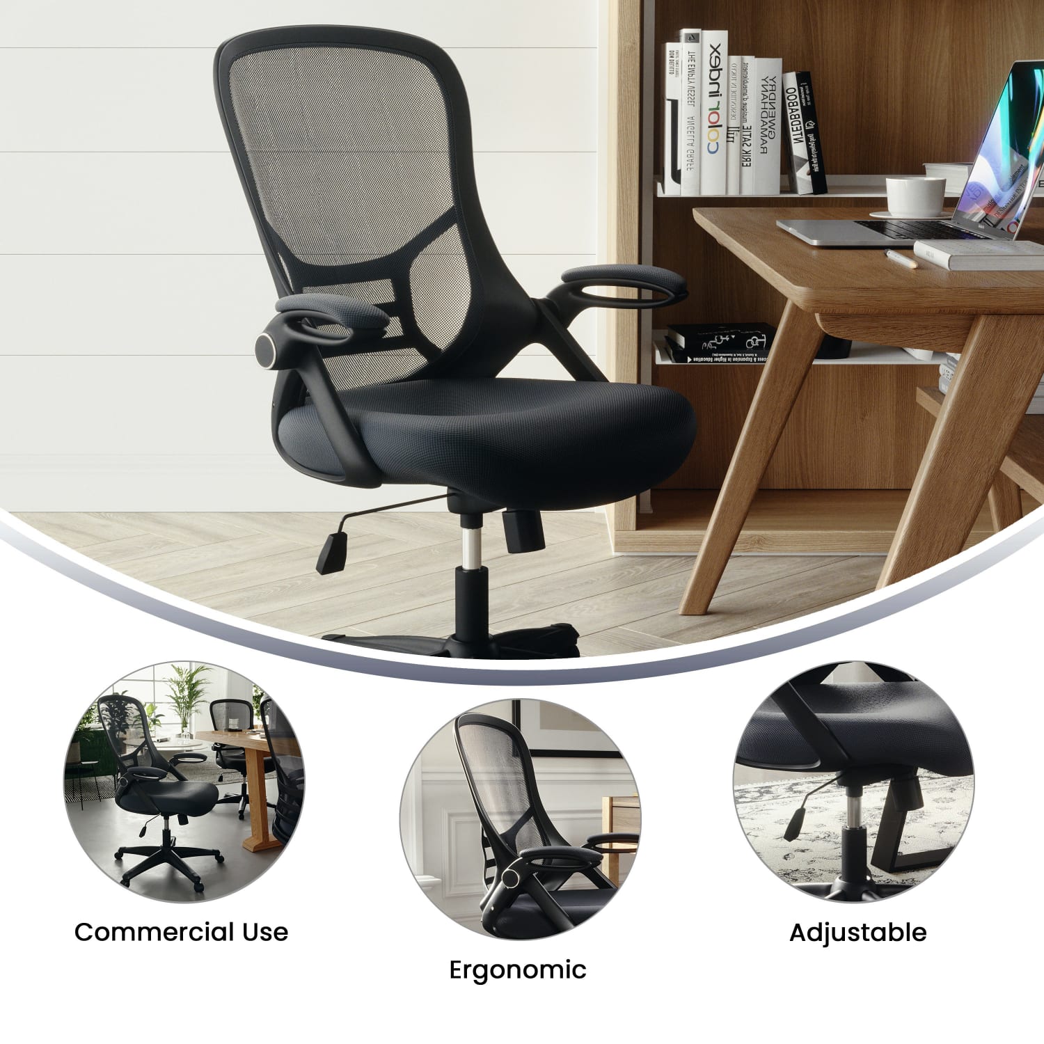 Flash Furniture Porter Ergonomic Mesh High-Back Office Chair, Gray - Image 5