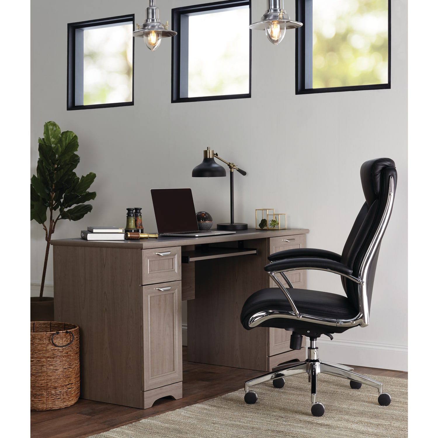 Realspace Magellan 59"W Manager's Desk, Gray - Image 4