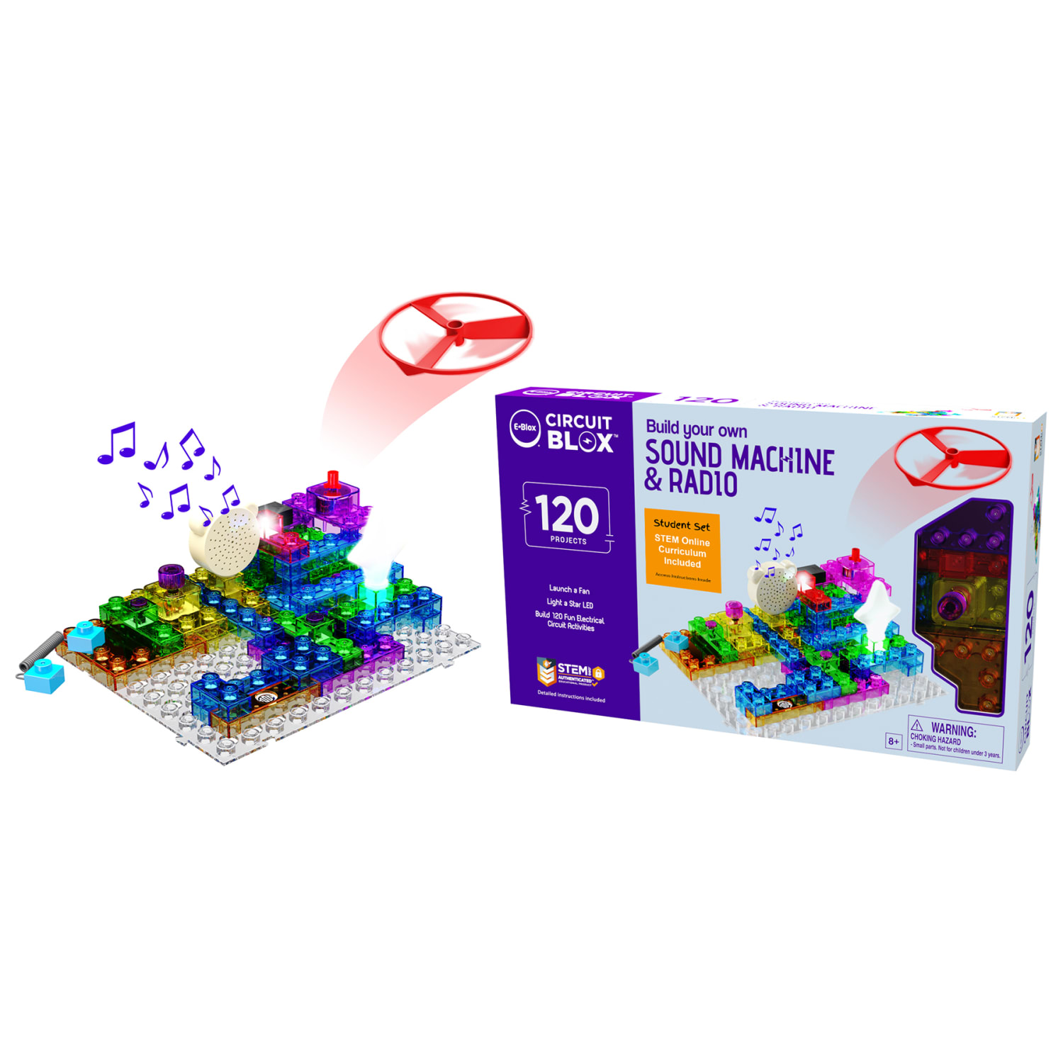 E-Blox Circuit Blox Student Projects Set, Black, Grade 3 To 12, Set Of 120 Projects - Image 3
