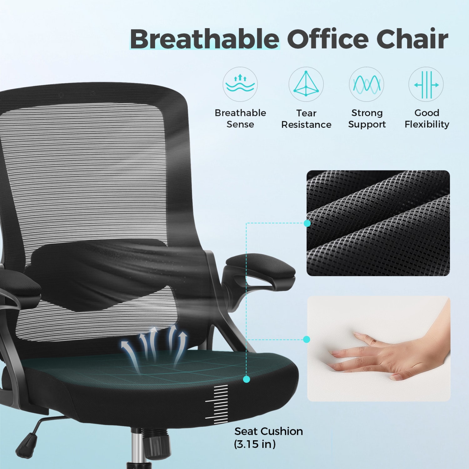 ALPHA HOME PHI VILLA Mesh Swivel Office Rocking Chair without headrest PopularChairscom