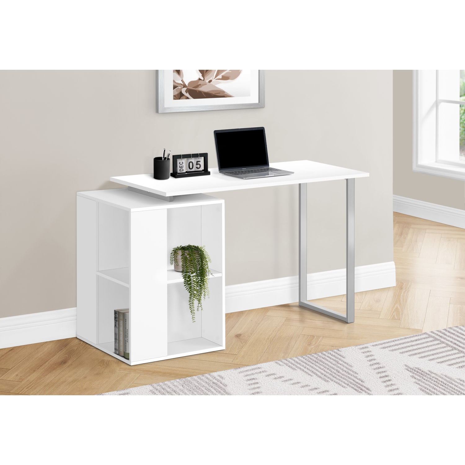 Monarch Specialties Logi 55inW Computer Desk, White