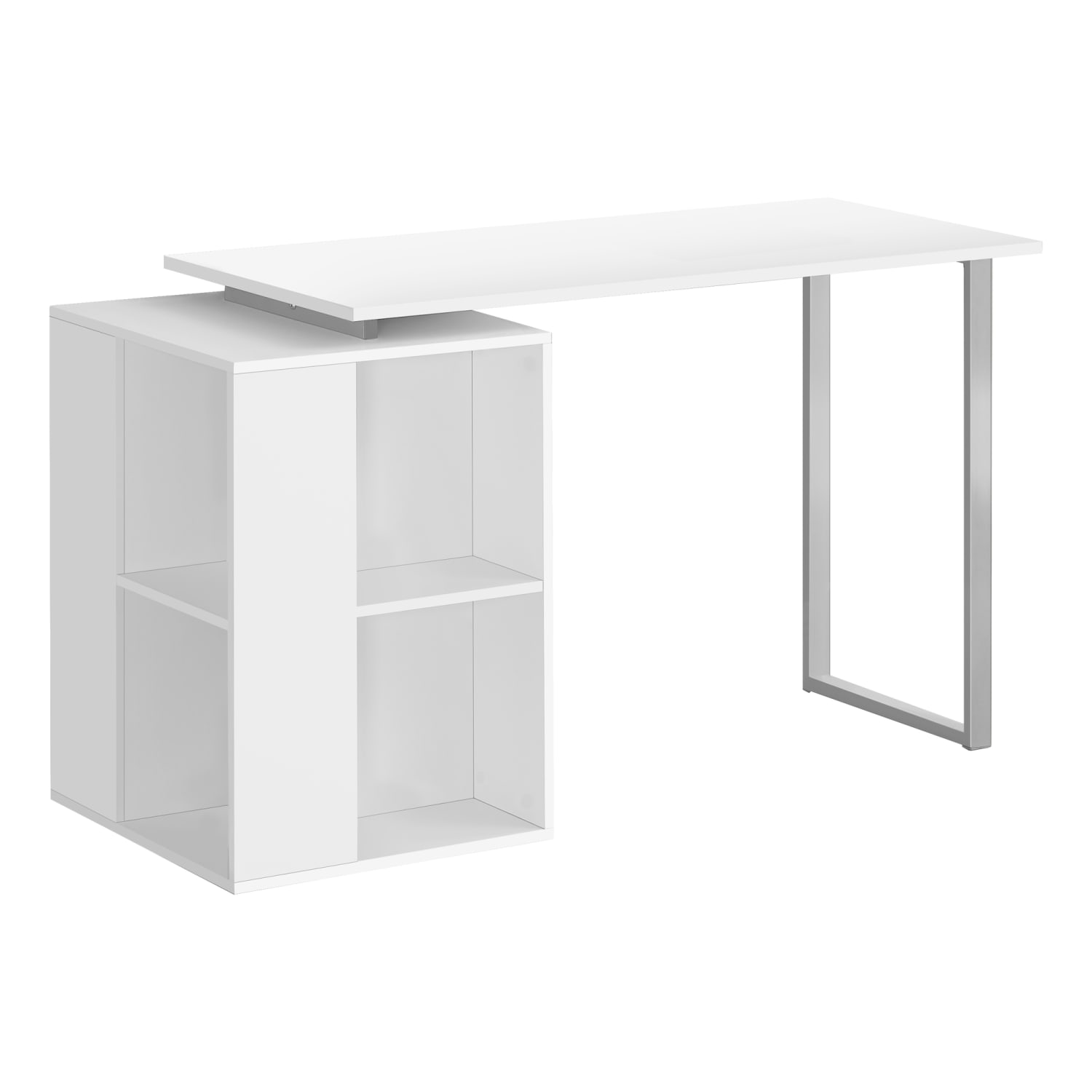 Monarch Specialties Logi 55inW Computer Desk, White - Image 4