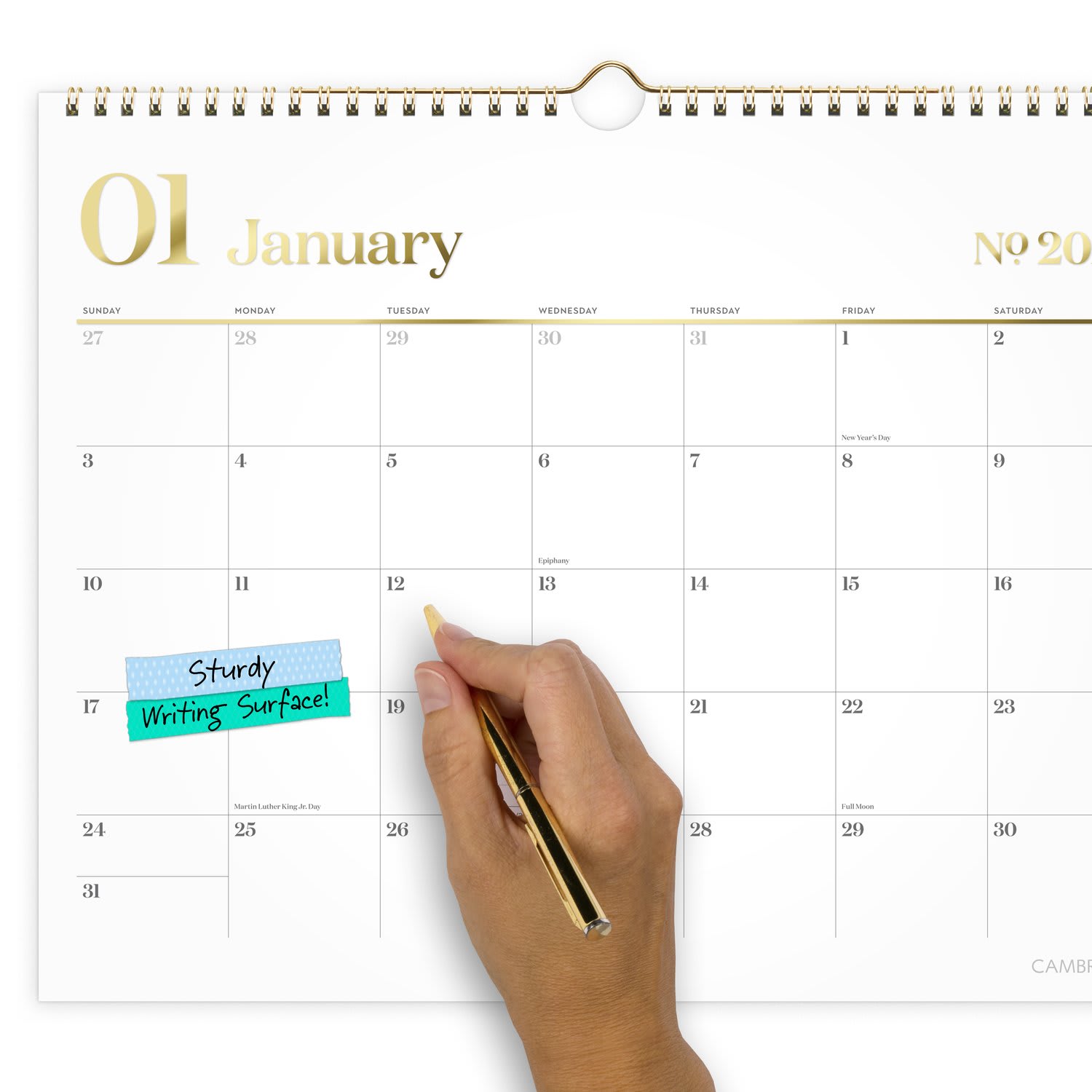 Mead Cambridge WorkStyle 2027 Monthly Wall Calendar, White, Medium, 15in x 12in - Image 5