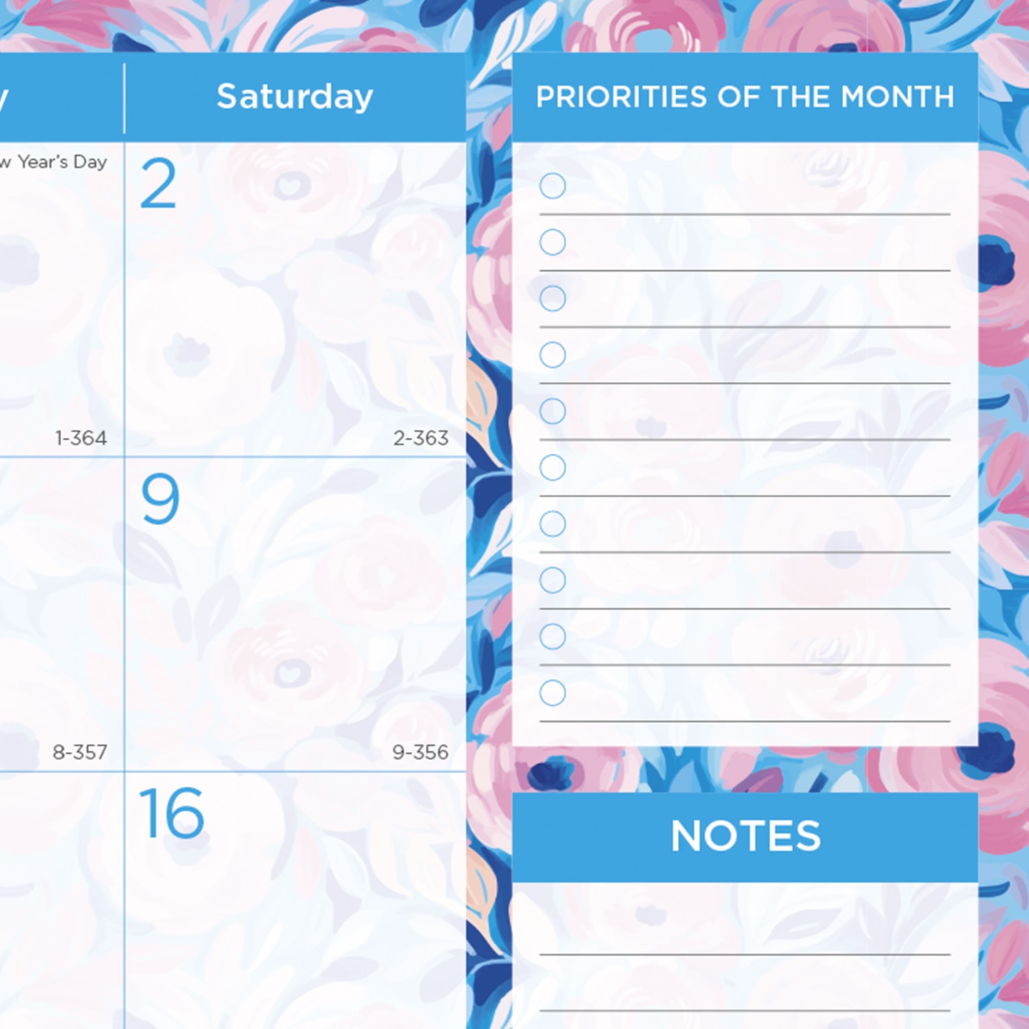 2027 Blueline Colorful Monthly Desk Pad Calendar, 22in x 17in, Floral, January To December, C194128, Total Qty 1 - Image 4