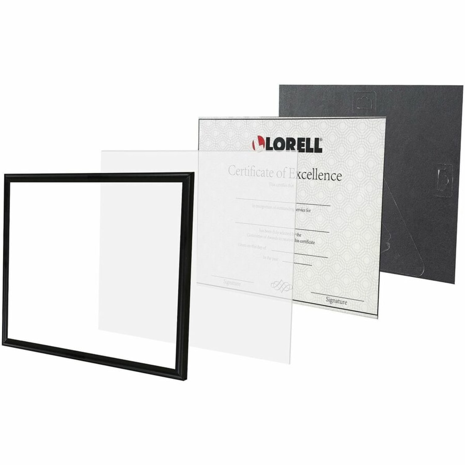 Lorell Certificate Frame, 8.50in x 11in Frame Size, Desktop, Wall Mountable, Vertical, Horizontal, Black, 49415 - Image 5