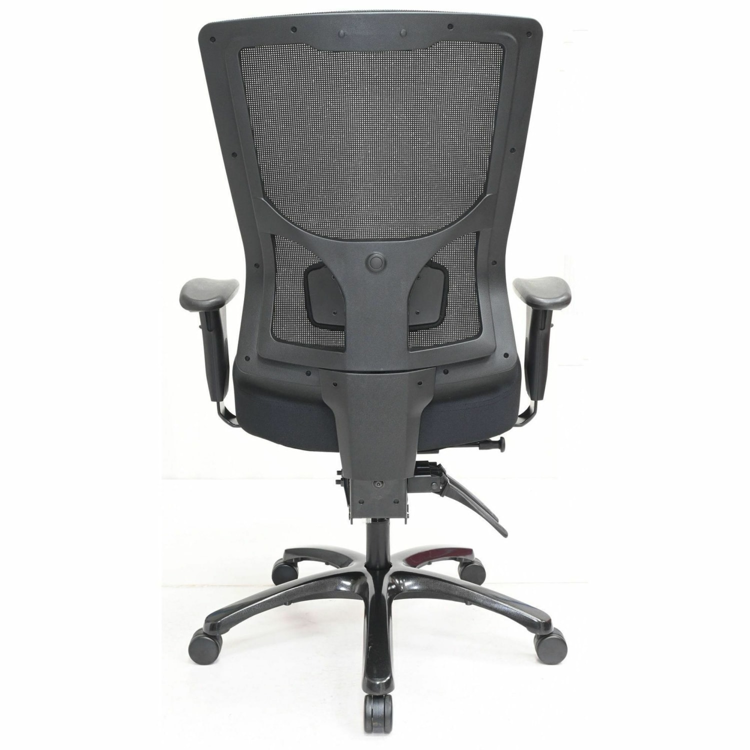 Lorell Big & Tall Mesh High-Back Chair - Polyurethane, Molded Foam, Fabric Seat Material - Mesh Back Material - High Back - Black - Armrest - 1 Each - Image 6