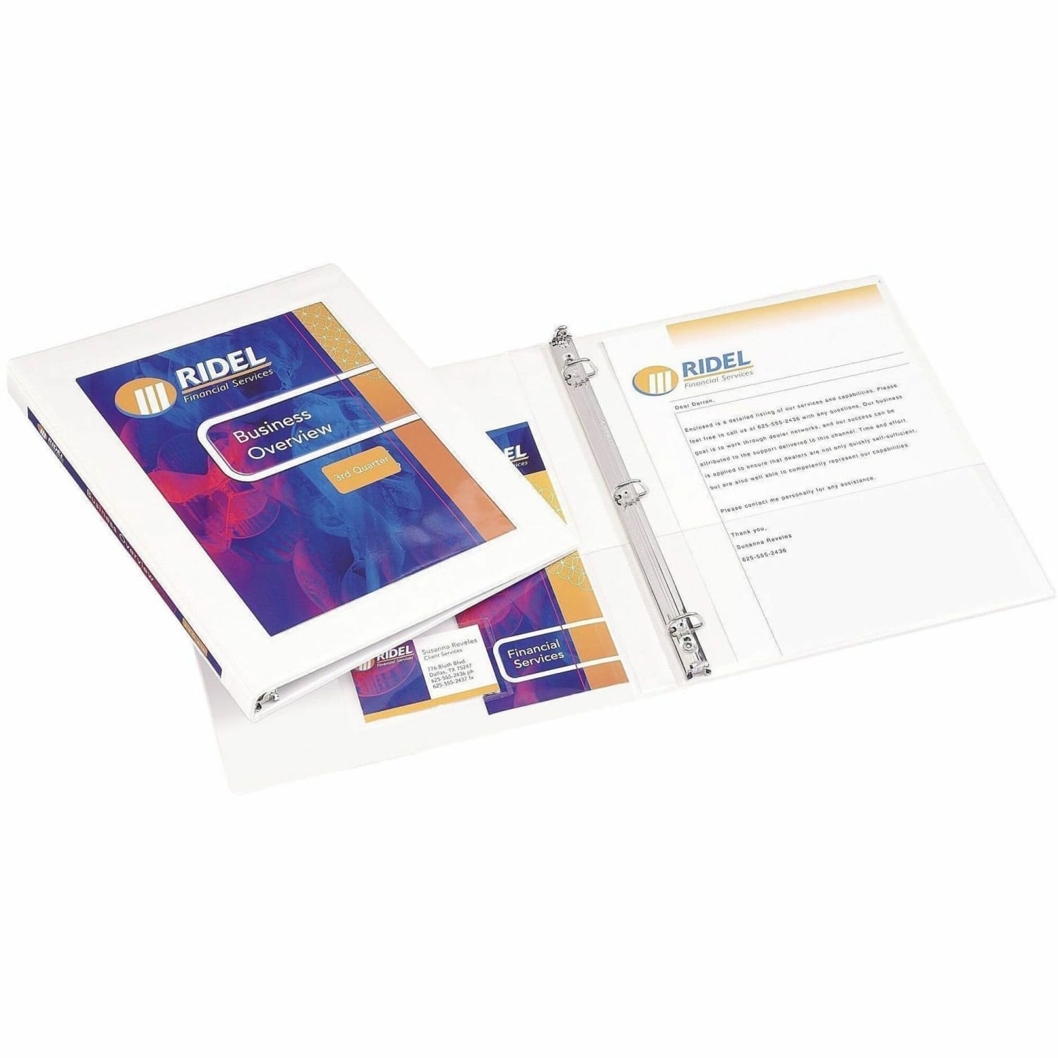 Avery Frame View 3-Ring Binder With Locking One-Touch EZD Rings, 1/2in D-Rings, 50% Recycled, White