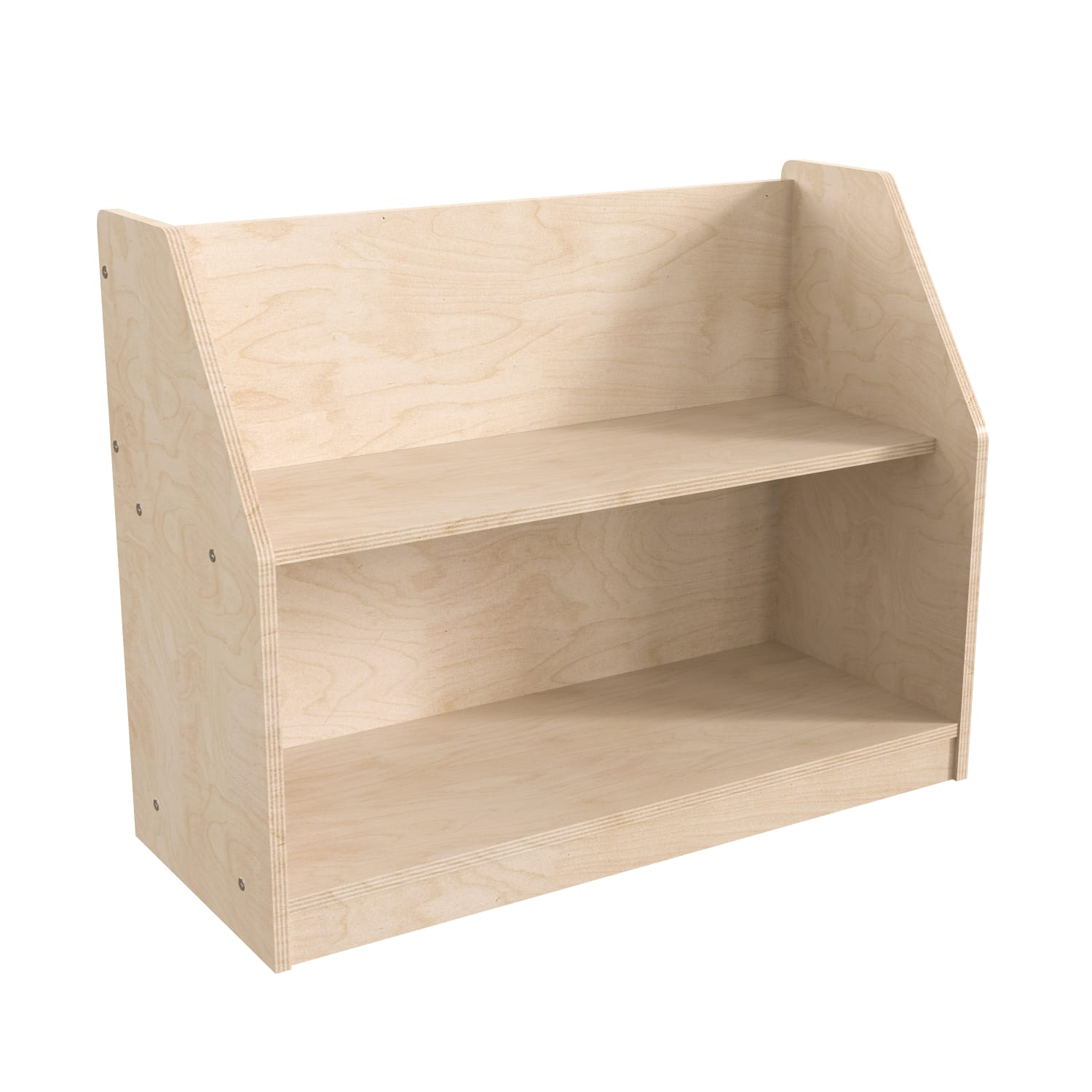 Flash Furniture Bright Beginnings Commercial Grade Modular 2-Shelf Wooden Classroom Display Shelf, 24-1/2inH x 31-1/2inW x 11-3/4inD, Beech - Image 3