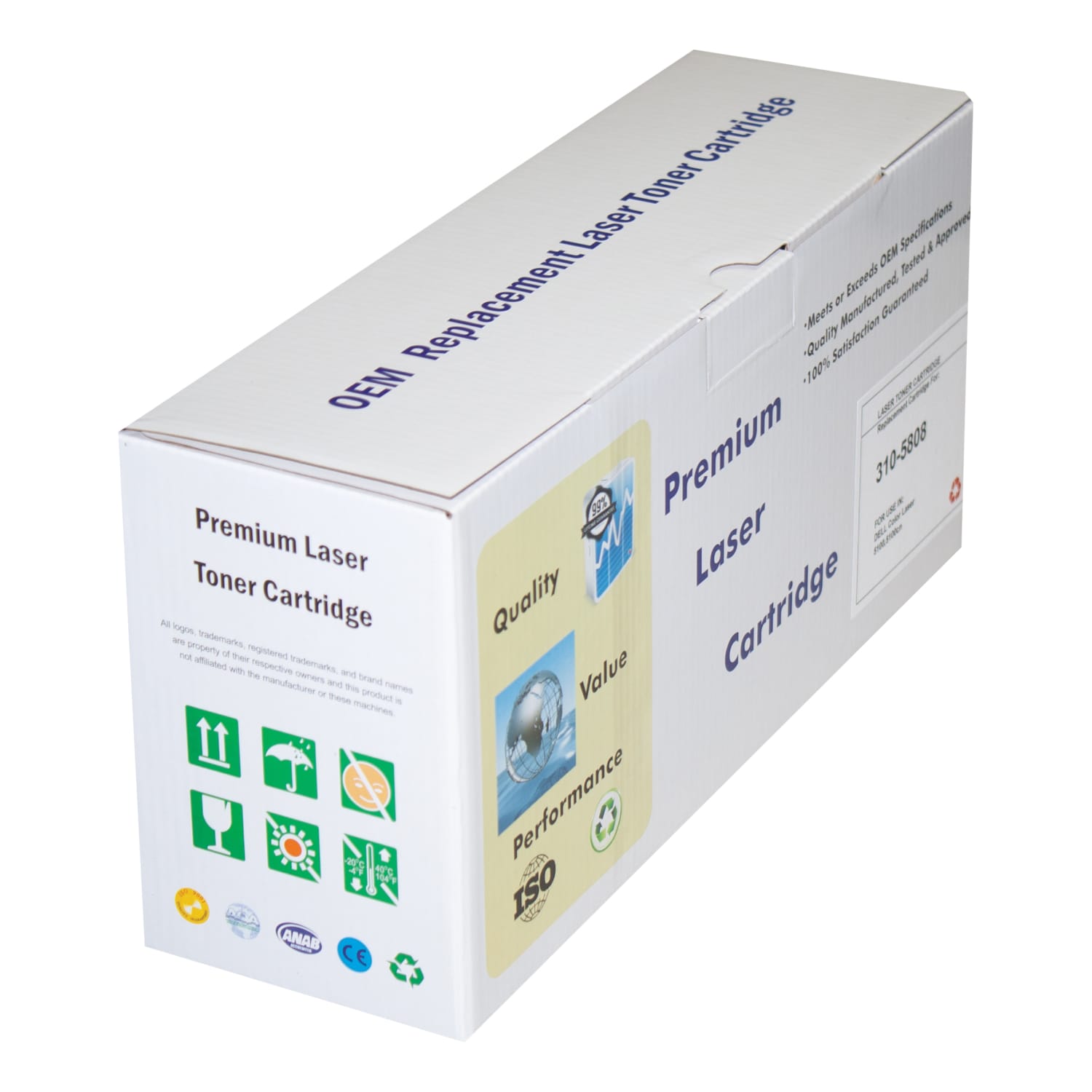 M&A Global Remanufactured Yellow High Yield Toner Cartridge Replacement For Dell 310-5808, HG308, 310-5808-CMA - Image 3