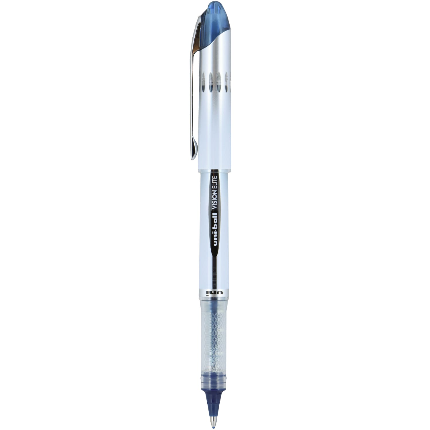 uni-ball Vision Elite Rollerball Pen, Bold Point, 0.8 mm, White Barrel, Blue-Black Ink - Image 4