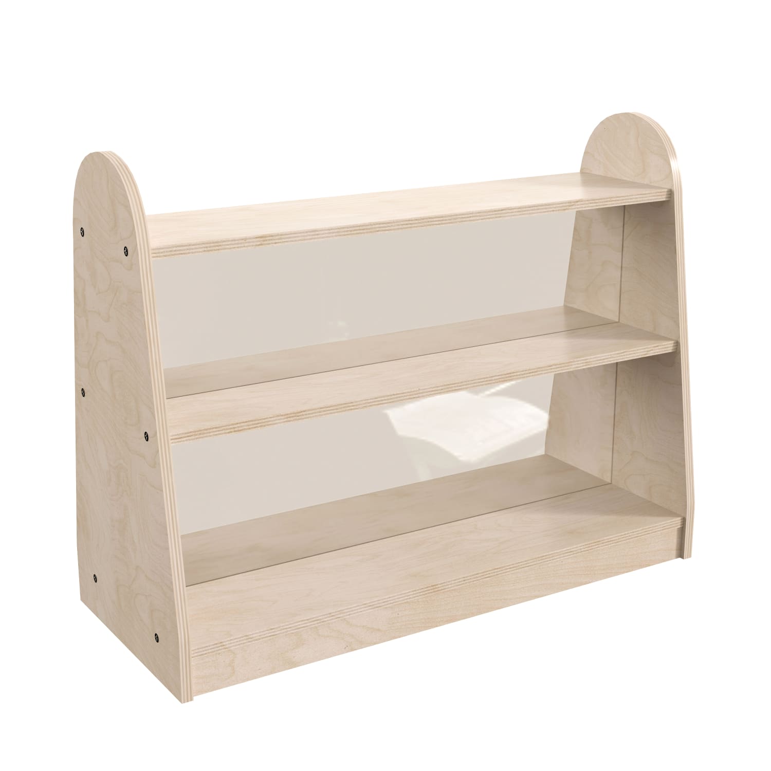 Flash Furniture Bright Beginnings Commercial Grade Double-Sided Wooden Classroom Storage Unit With Plastic Divider, 24-1/2inH x 31-1/2inW x 11-3/4inD, Natural/Beech - Image 3