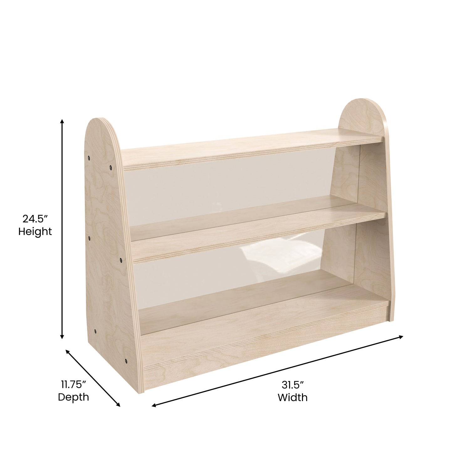 Flash Furniture Bright Beginnings Commercial Grade Double-Sided Wooden Classroom Storage Unit With Plastic Divider, 24-1/2inH x 31-1/2inW x 11-3/4inD, Natural/Beech - Image 6