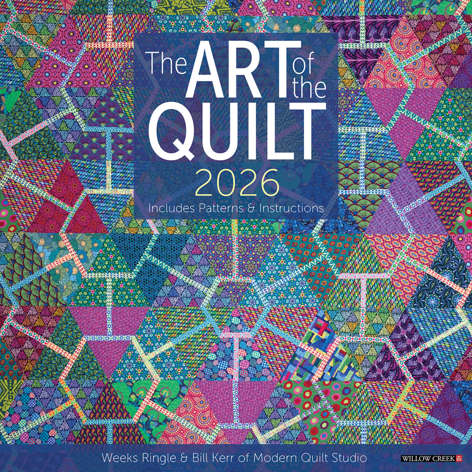 2026 Willow Creek Press Art & Design Monthly Wall Calendar, 12in x 12in, Art of the Quilt, January To December, 49921 - Image 3