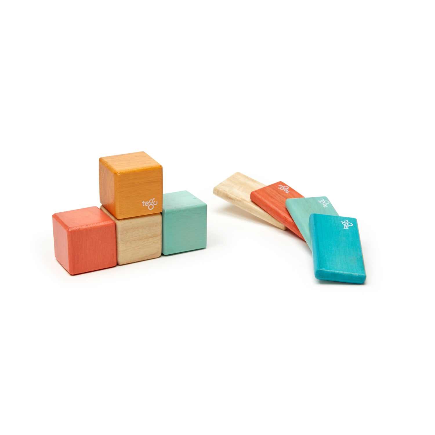 Tegu Magnetic Wooden Blocks, Sunset, 8-Piece Pocket Pouch - Image 3