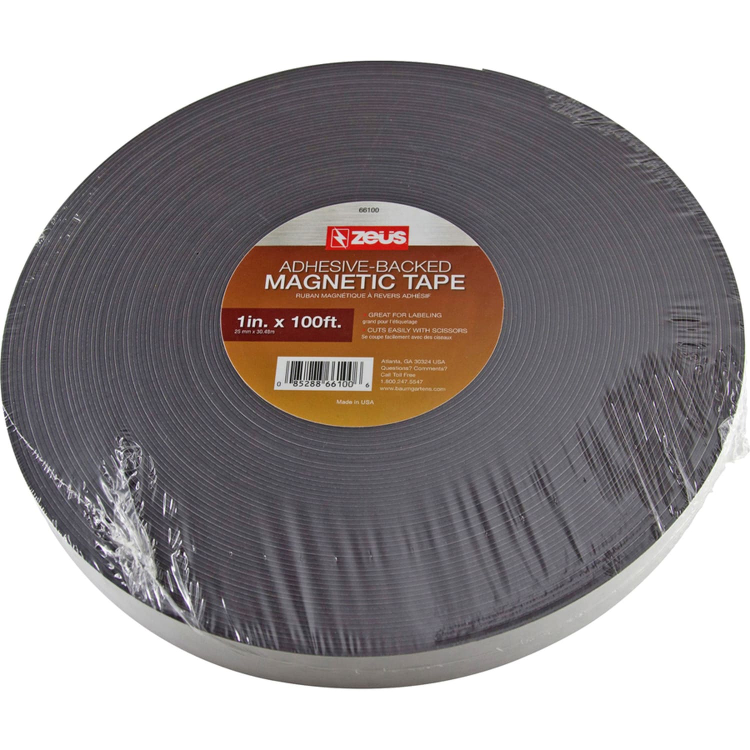 Baumgartens Zeus Magnetic Labeling Tape, 1in x 100ft, Black - Image 6
