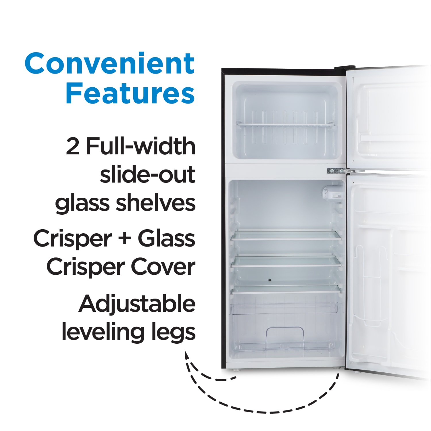 Commercial Cool 4.5 Cu. Ft. TM Retro Vintage Style Refrigerator With True Freezer, Black - Image 6