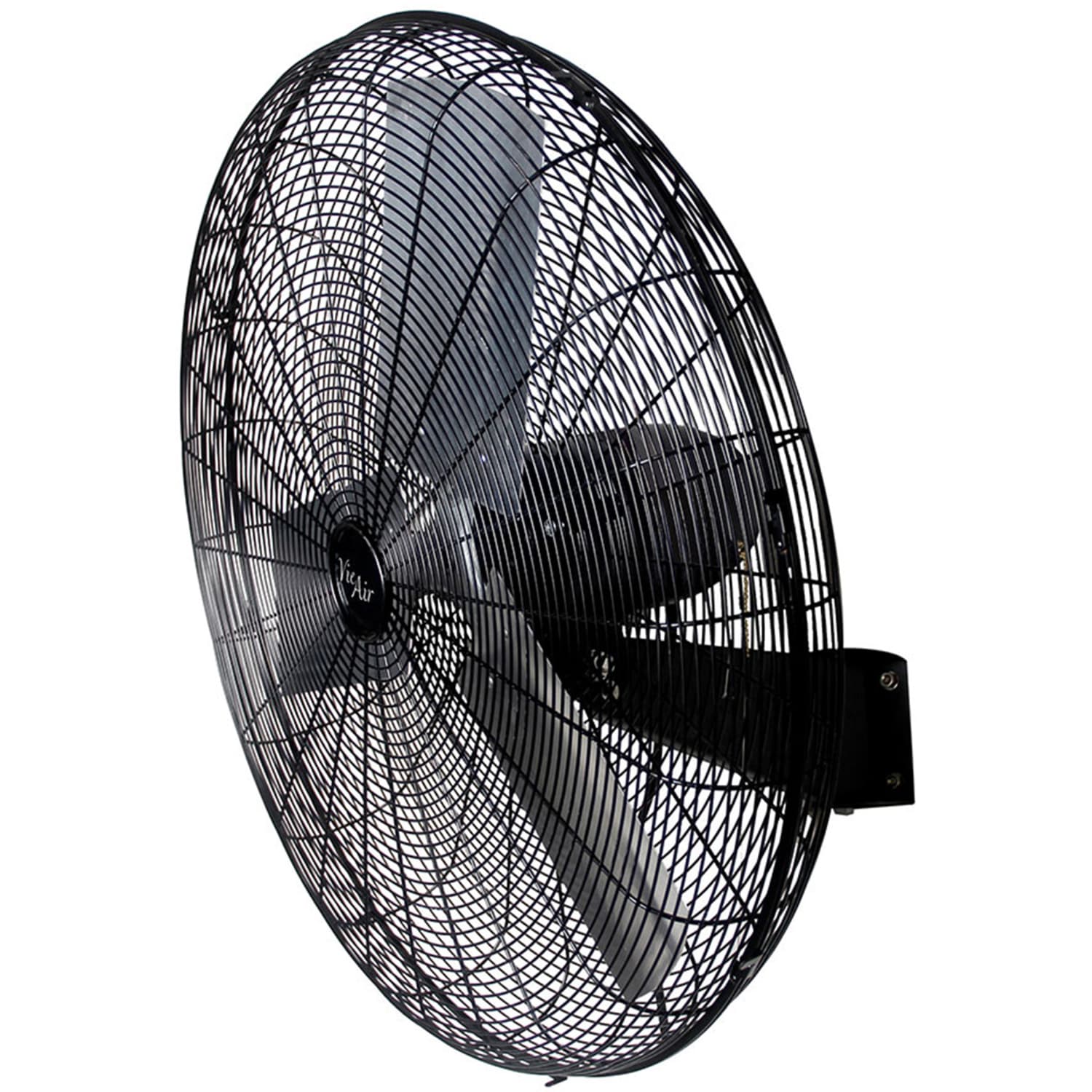 Vie Air 30in Tilting Heavy-Duty Wall-Mountable Pedestal Fan, Black