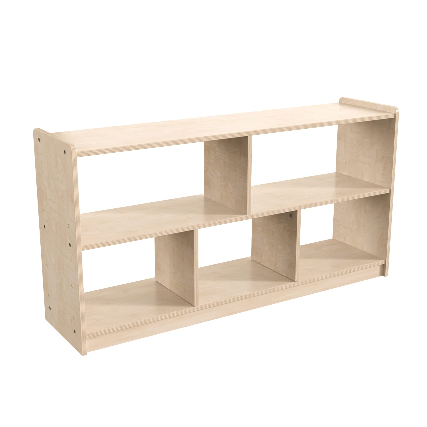 Flash Furniture Bright Beginnings Commercial Modular Wood Classroom Open Storage Unit, 24-1/2inH x 47-1/4inW x 11-3/4inD, Beech - Image 3