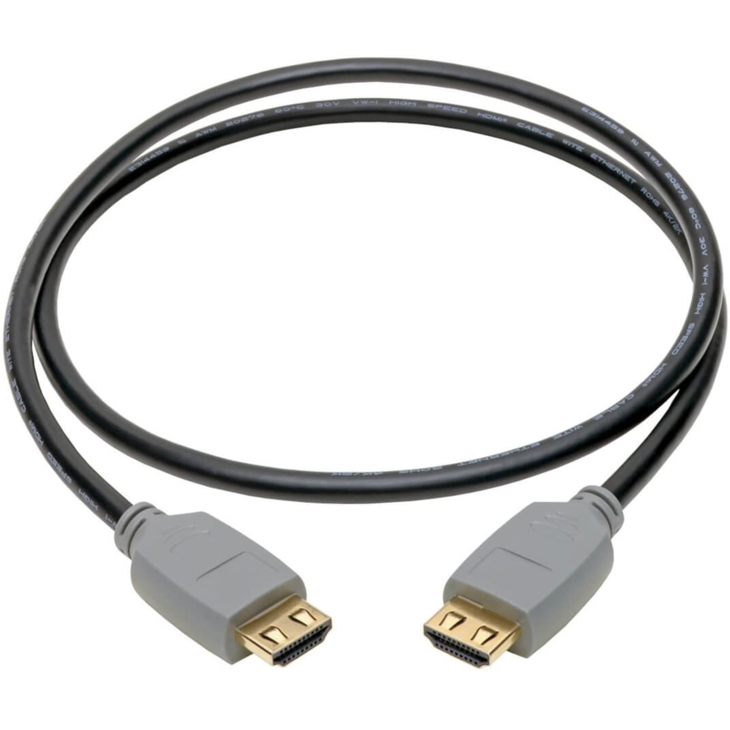 Eaton Tripp Lite Series 4K HDMI Cable (M/M) - 4K 60 Hz, HDR, 4:4:4, Gripping Connectors, Black, 1 m - Image 3