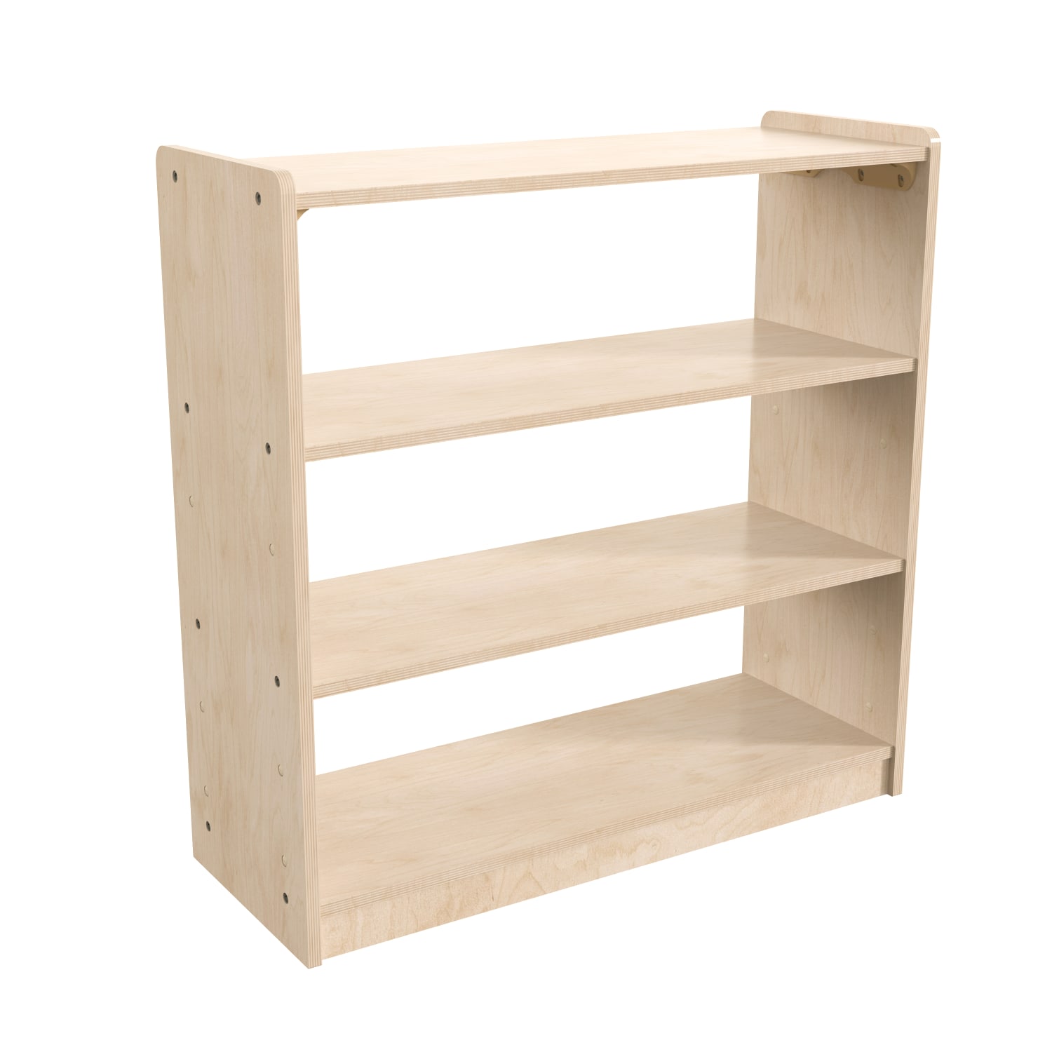 Flash Furniture Bright Beginnings Commercial Grade Wooden Classroom Open Storage Unit, 31-1/2inH x 31-1/2inW x 11-3/4inD, Beech - Image 3