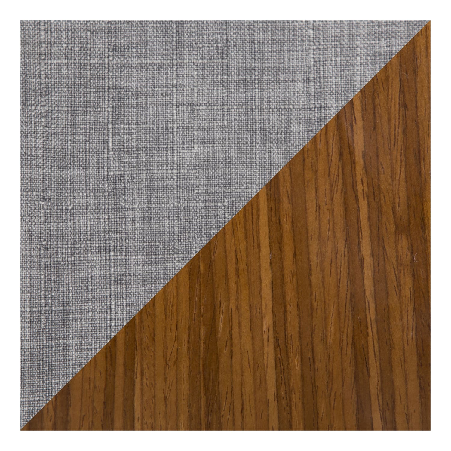 LumiSource Vintage Mod Mid-Century Modern Mid-Back Chair, Light Gray/Walnut/Chrome - Image 7