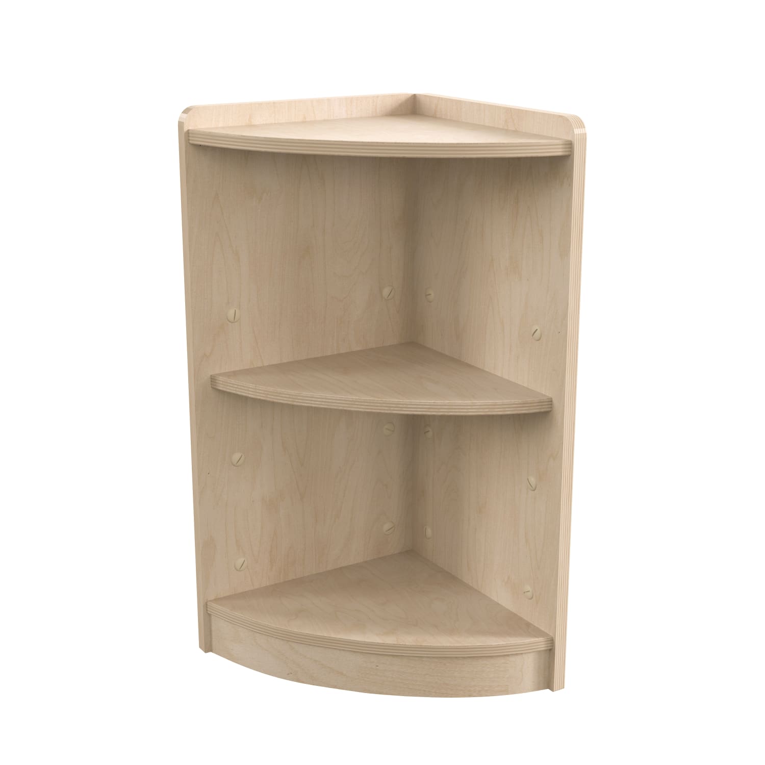 Flash Furniture Bright Beginnings Commercial Wooden Classroom Corner Storage Unit With Rounded Front Edges, 24-1/2inH x 16-1/2inW x 10-1/2inD, Beech - Image 3