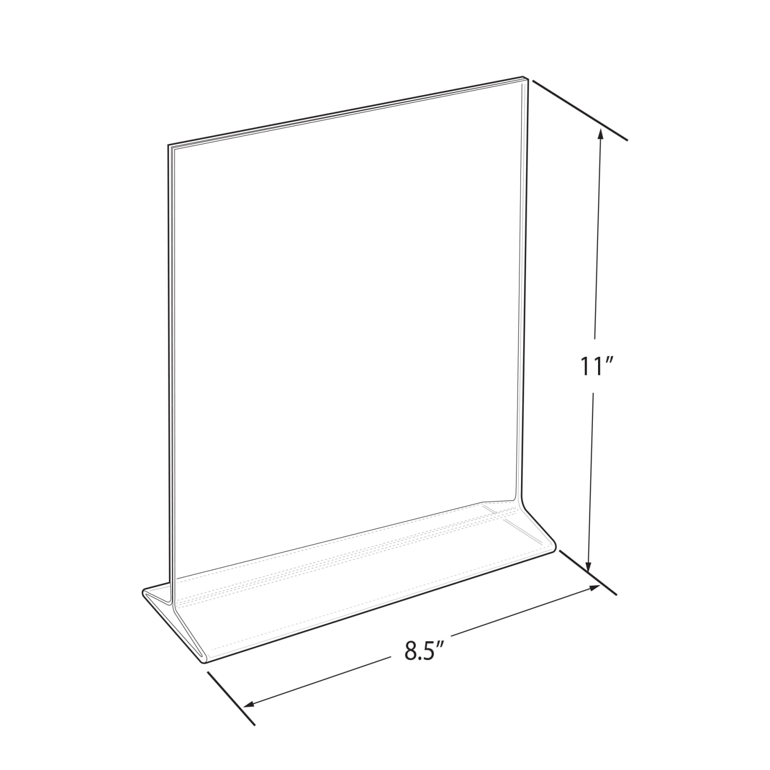 Azar Displays Top-Load Acrylic Sign Holders, 11in x 8 1/2in, Clear, Pack Of 10 - Image 3
