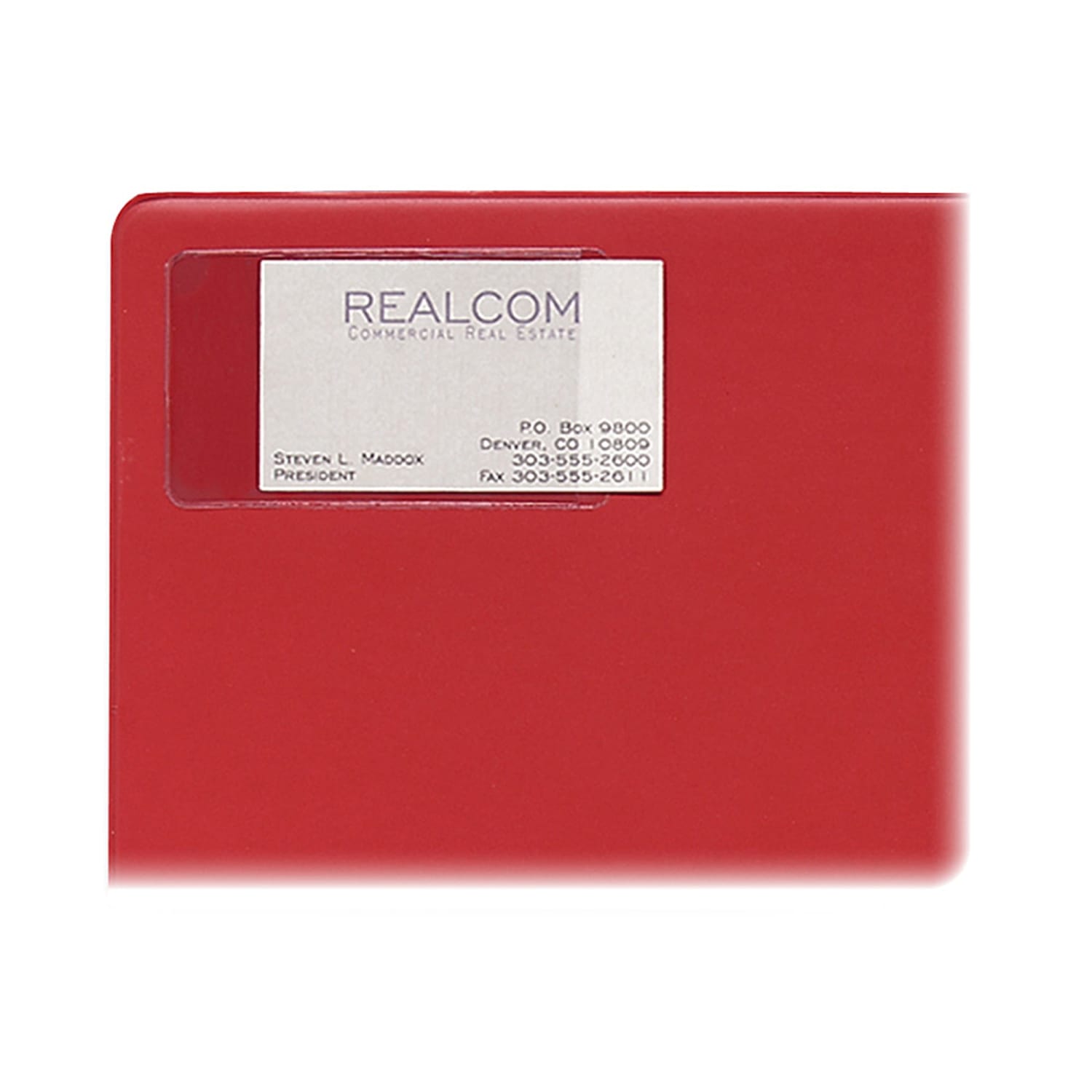 C-Line Self-Adhesive Business Card Holders, 2in x 3 1/2in, Clear, Pack Of 10
