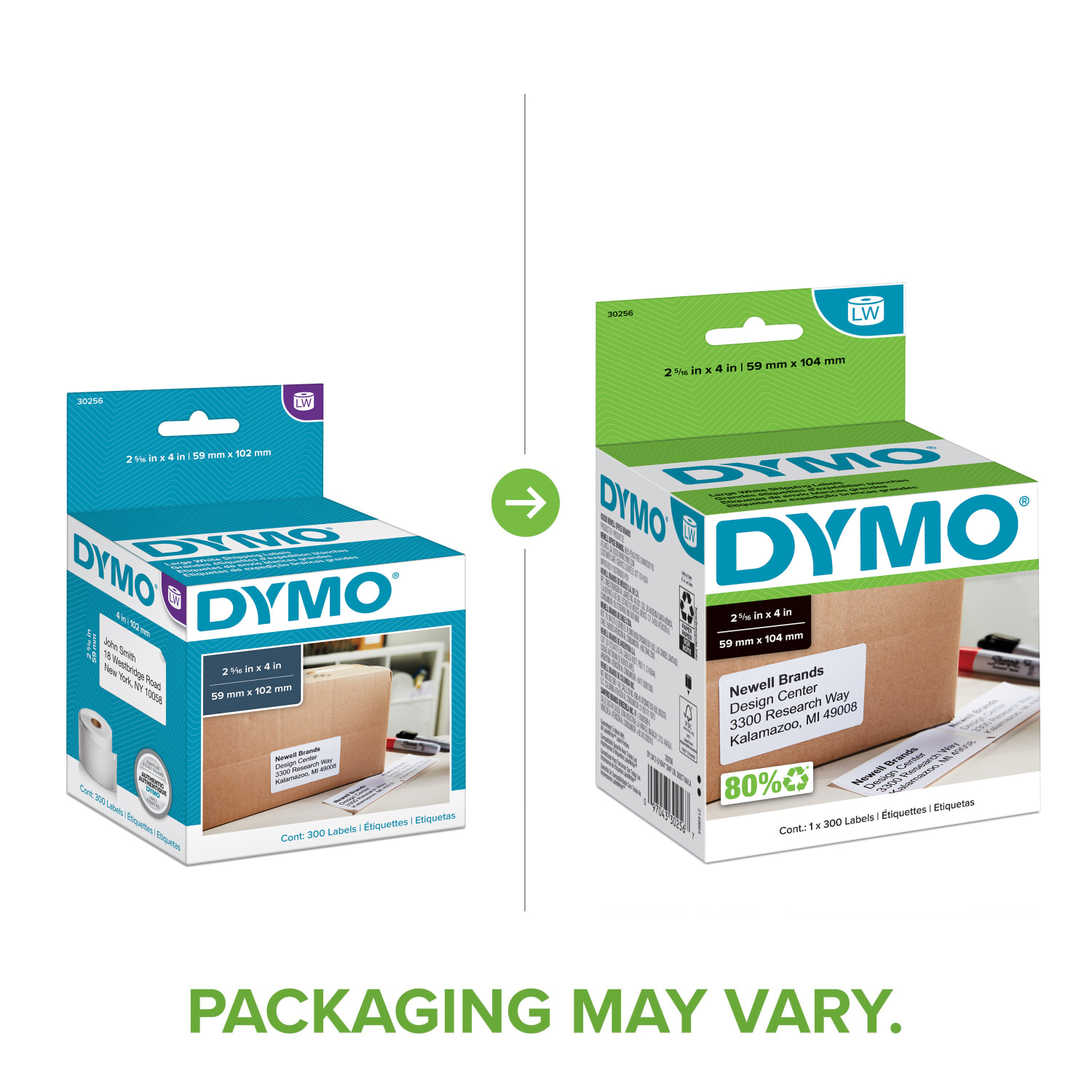 DYMO White LabelWriter Shipping Labels, 30256, 2 5/16in x 4in,Roll Of 300 - Image 3