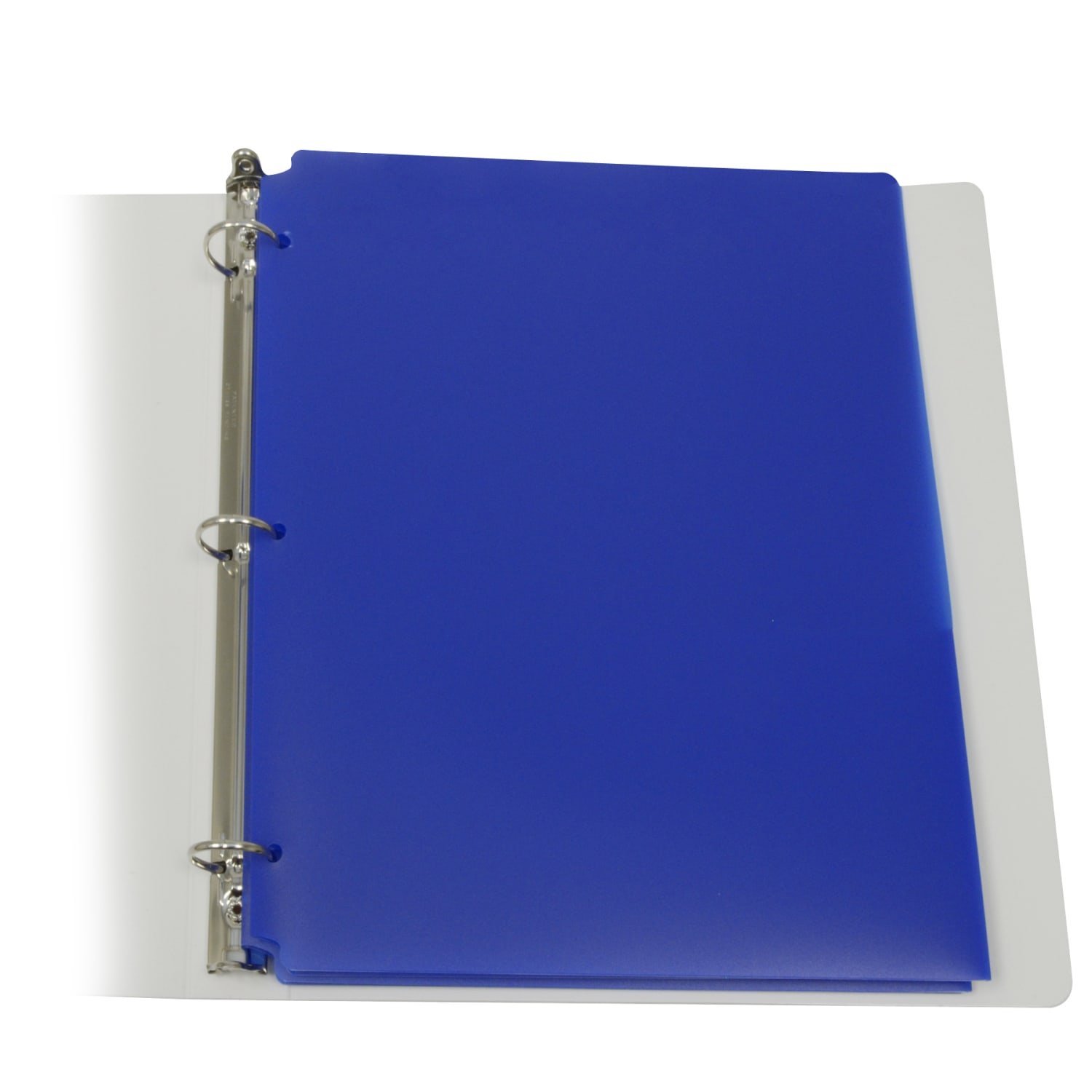 C-Line 2-Pocket 3-Hole Punch Poly Folders, Letter Size, Blue, Pack Of 25 Folders - Image 4
