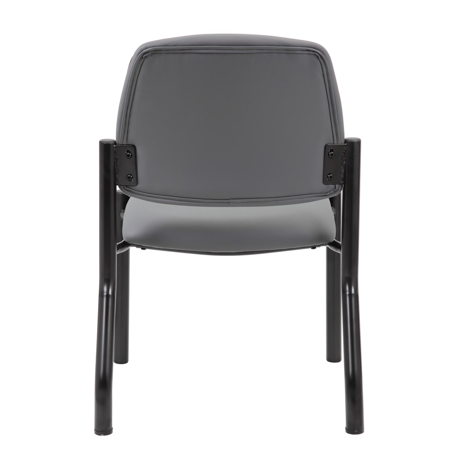 Boss Office Products Vinyl Mid Back Armless Guest Chair Gray PopularChairscom