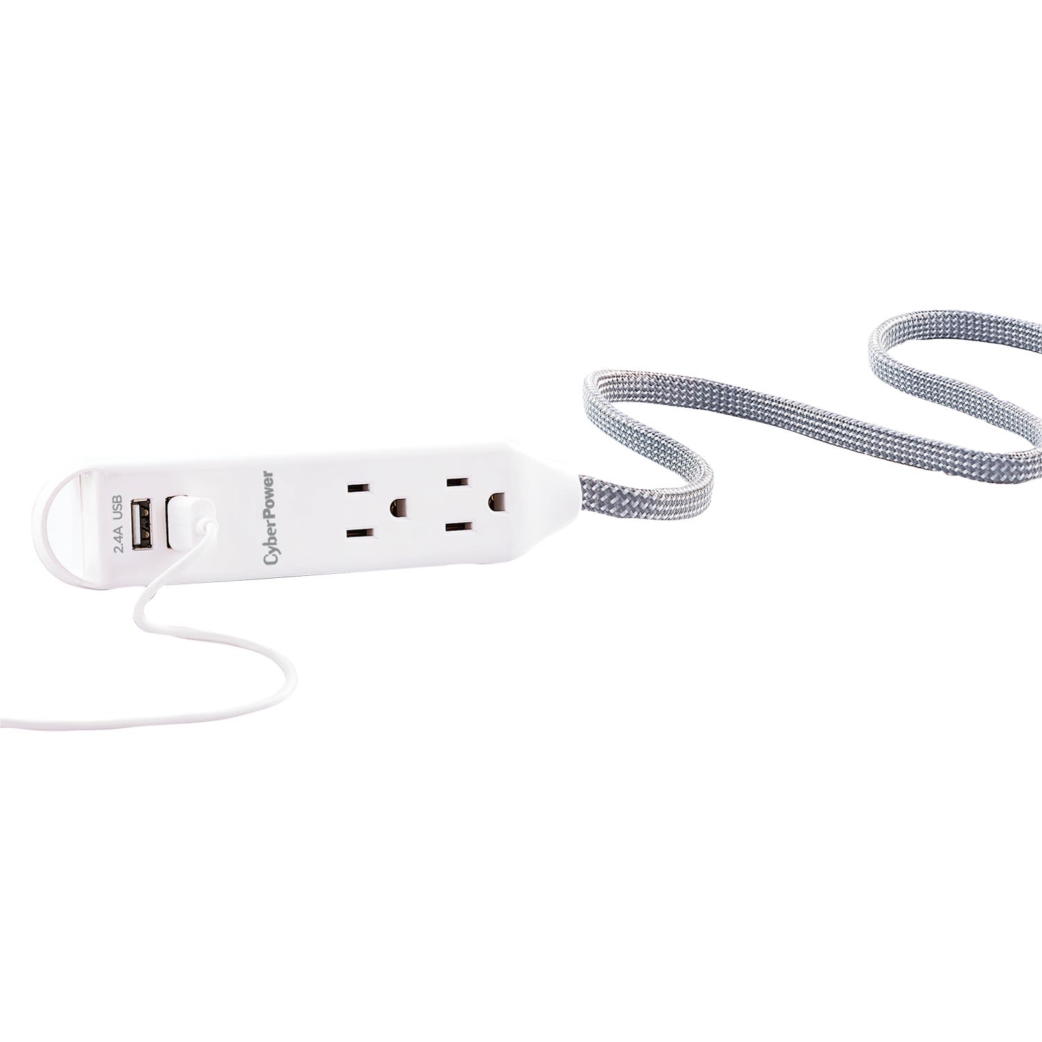 CyberPower GC306U Reach And Charge USB And 3-Outlet AC Power Cord, 6', White - Image 3