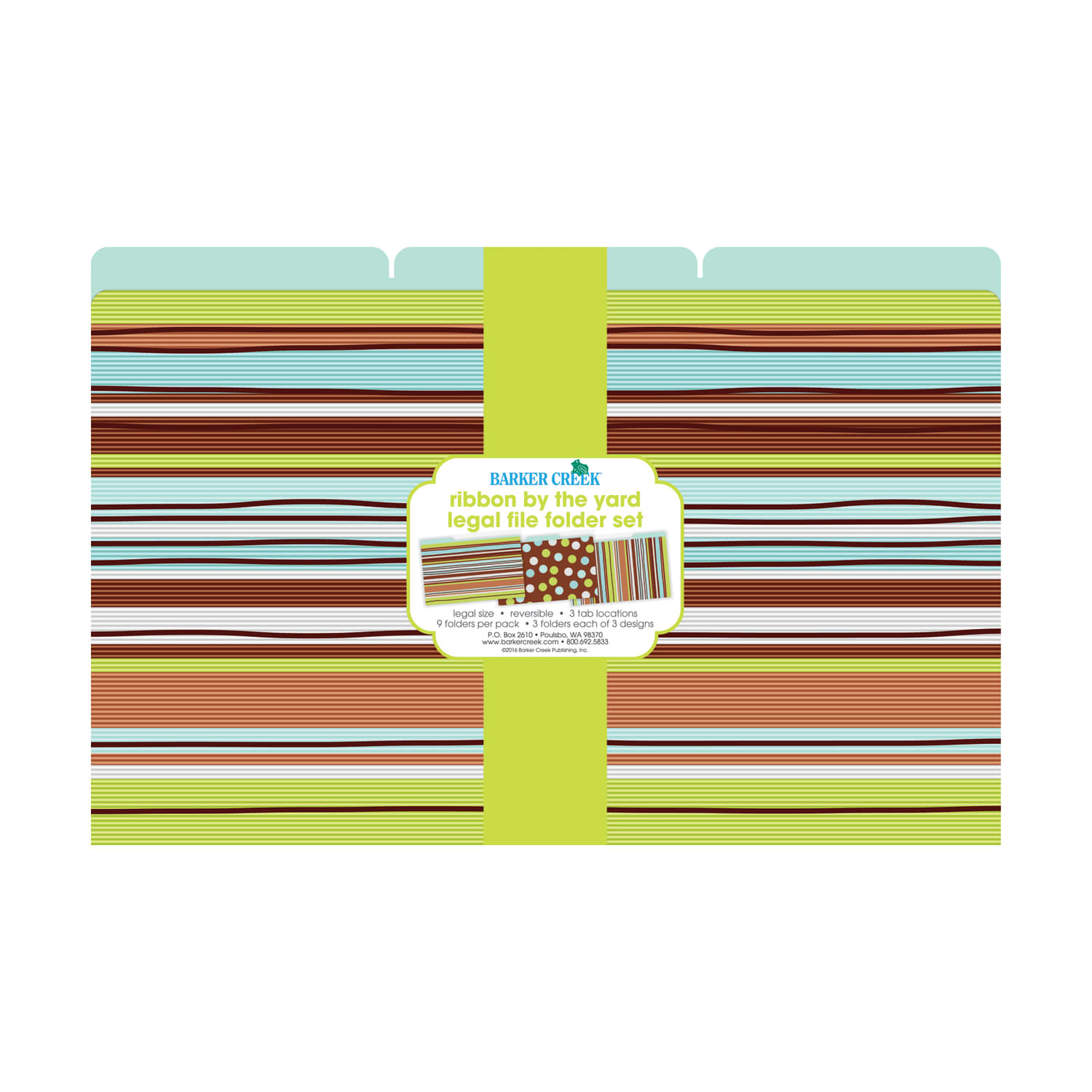 Barker Creek Tab File Folders, 8 1/2in x 14in, Legal Size, Ribbon, Pack Of 9 - Image 3