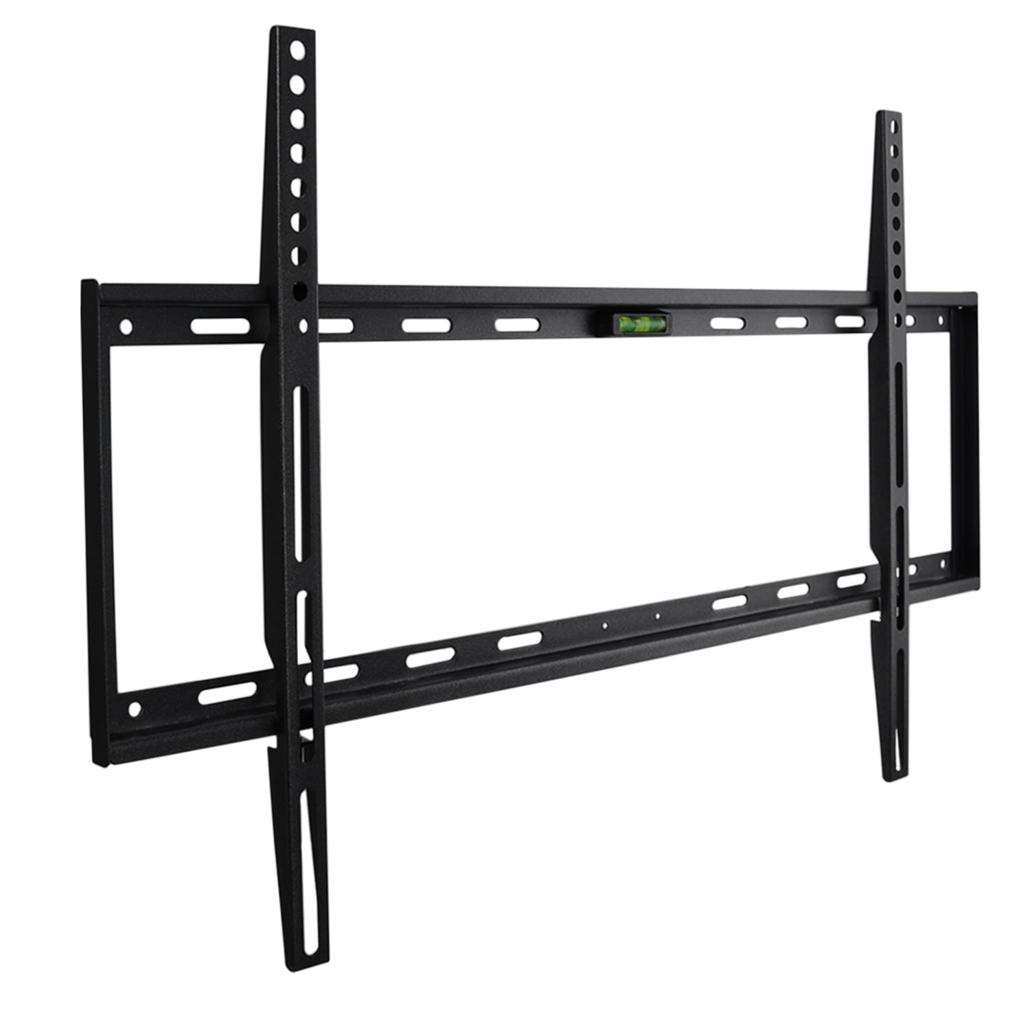 MegaMounts Fixed Wall Mount With Bubble Level For 32 - 70in Screens, 17inH x 27.25inW x 1inD, Black