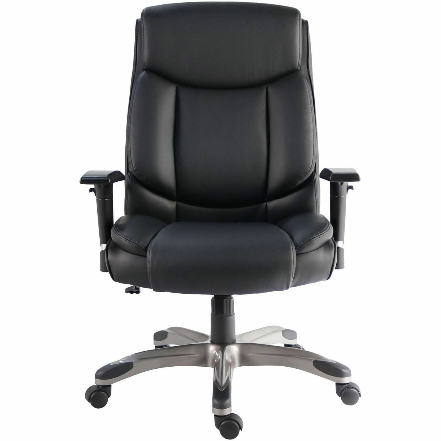Lorell Sera High-Back Manager Chair With Height-Adjustable Arms, Black, 63272 - Image 3