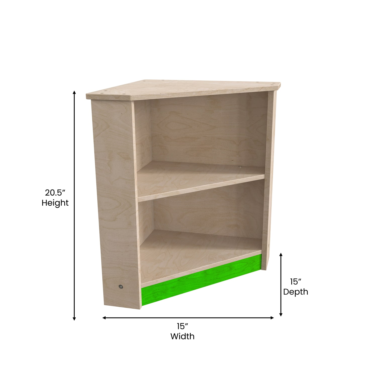 Flash Furniture Bright Beginnings Commercial Grade Wooden Kids 2-Tier Corner Kitchen Cabinet, 20-1/2inH x 15-1/2inW x 15-1/2inD, Beech - Image 6