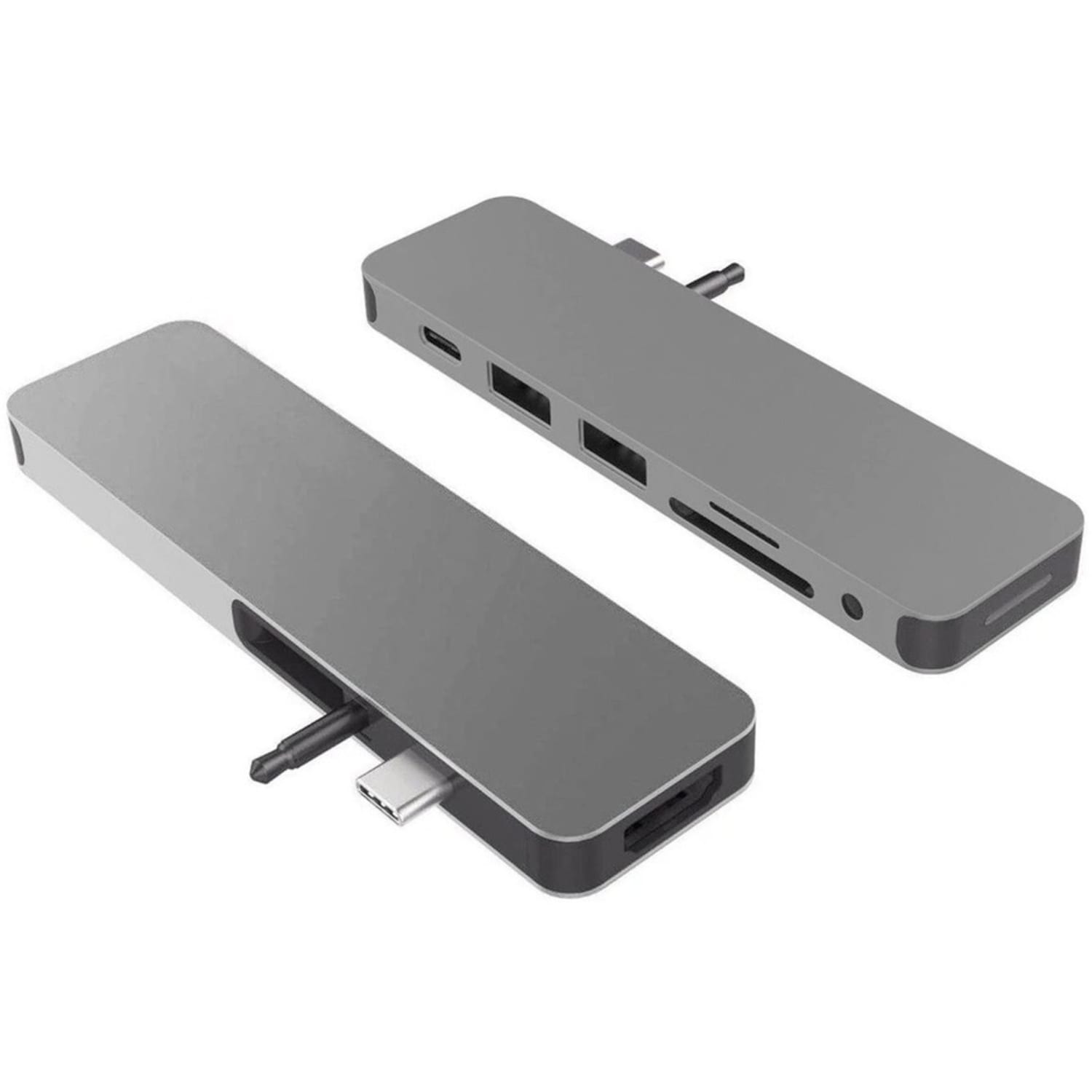 Targus Sanho HyperDrive SOLO 7-In-1 USB-C Docking Station, 3/8inH x 1-3/16inW x 4-3/8inD, Space Gray, 00GF48 - Image 4