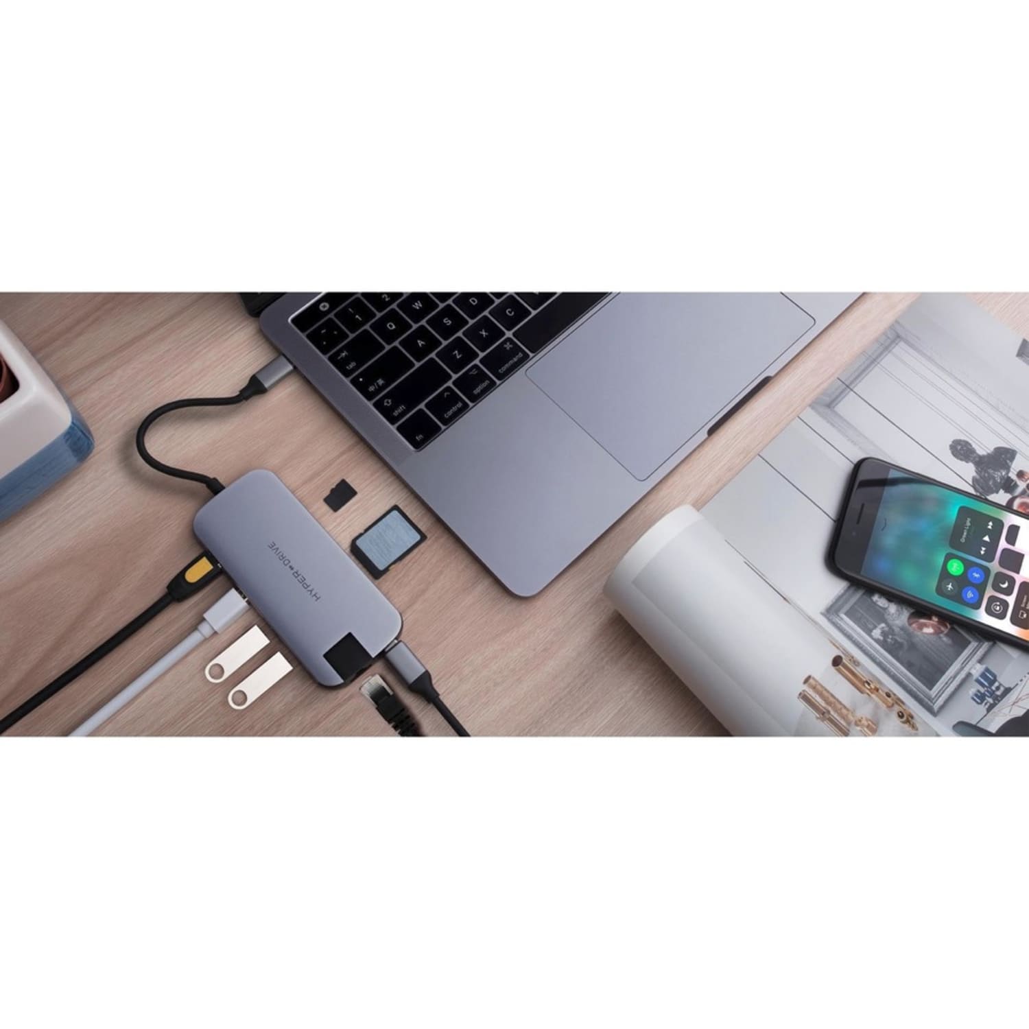 Targus Sanho HyperDrive SOLO 7-In-1 USB-C Docking Station, 3/8inH x 1-3/16inW x 4-3/8inD, Space Gray, 00GF48 - Image 5