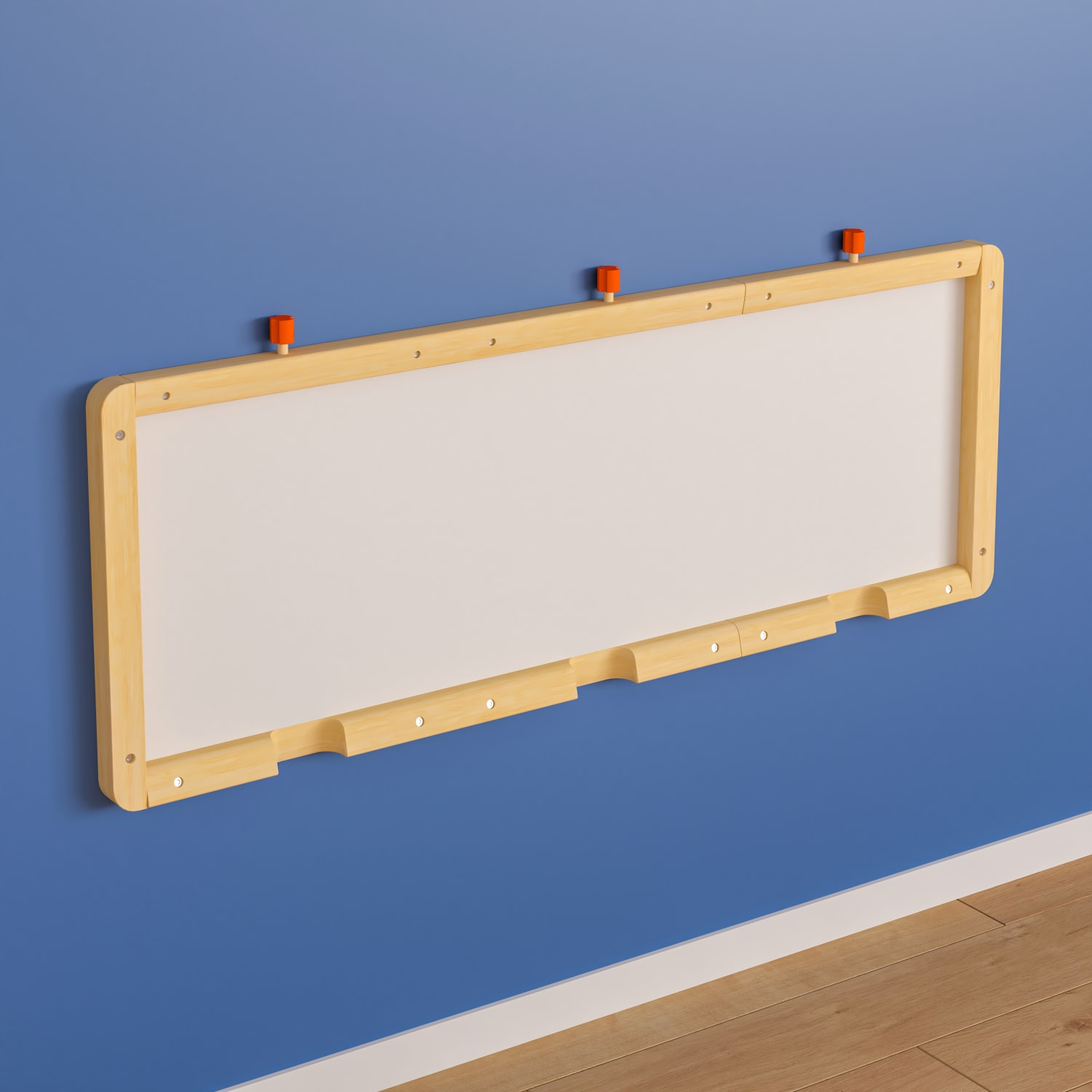 Flash Furniture Bright Beginnings Commercial Grade Wooden 3-Panel STEAM Wall System, Beech - Image 6