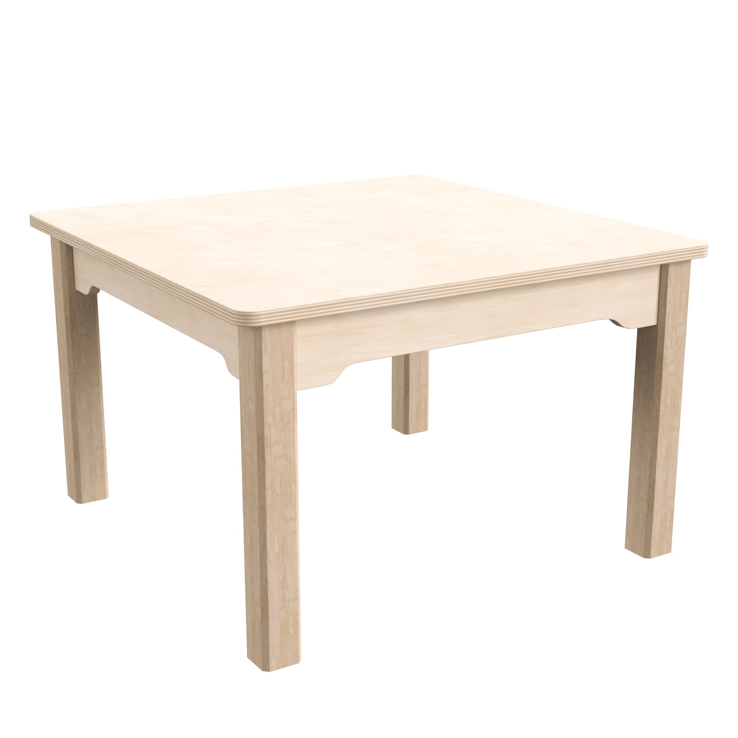 Flash Furniture Bright Beginnings Commercial Grade Wooden Square Preschool Classroom Activity Table, 14-1/2inH x 23-1/2inW x 23-1/2inD, Beech - Image 3