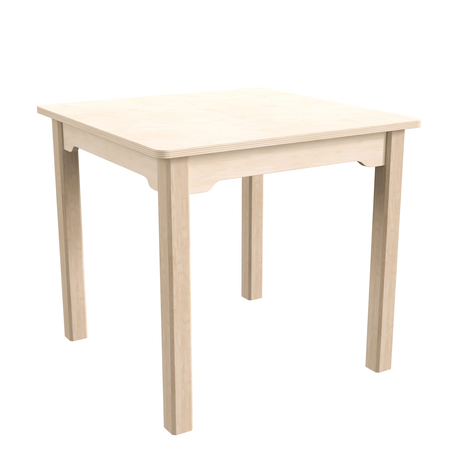 Flash Furniture Bright Beginnings Commercial Grade Wood Square Preschool Classroom Activity Table, 21-1/4inH x 23-1/2inW x 23-1/2inD, Beech - Image 3