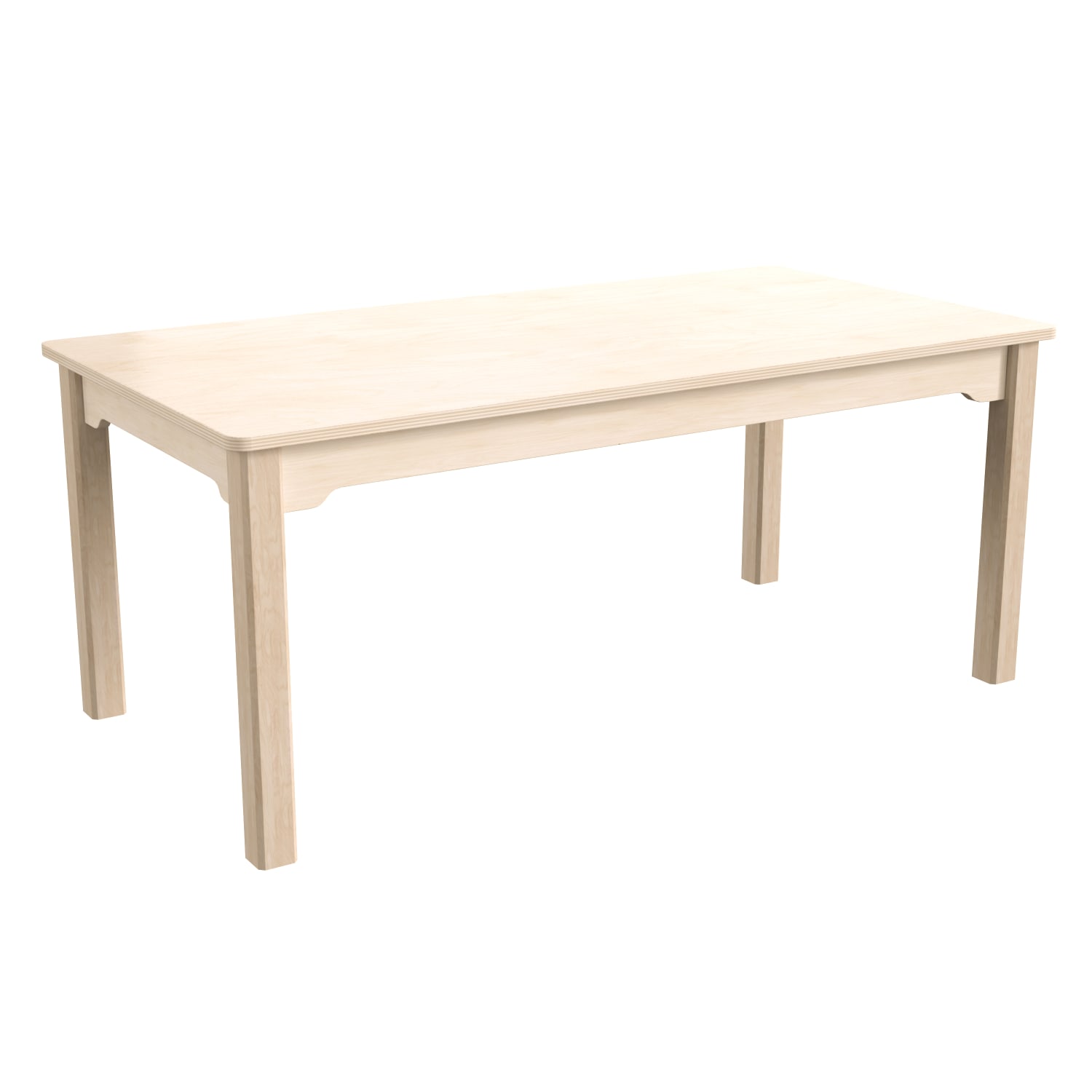 Flash Furniture Bright Beginnings Commercial Rectangular Wooden Preschool Classroom Activity Table, 18inH x 23-1/2inW x 47-1/4inD, Beech - Image 3